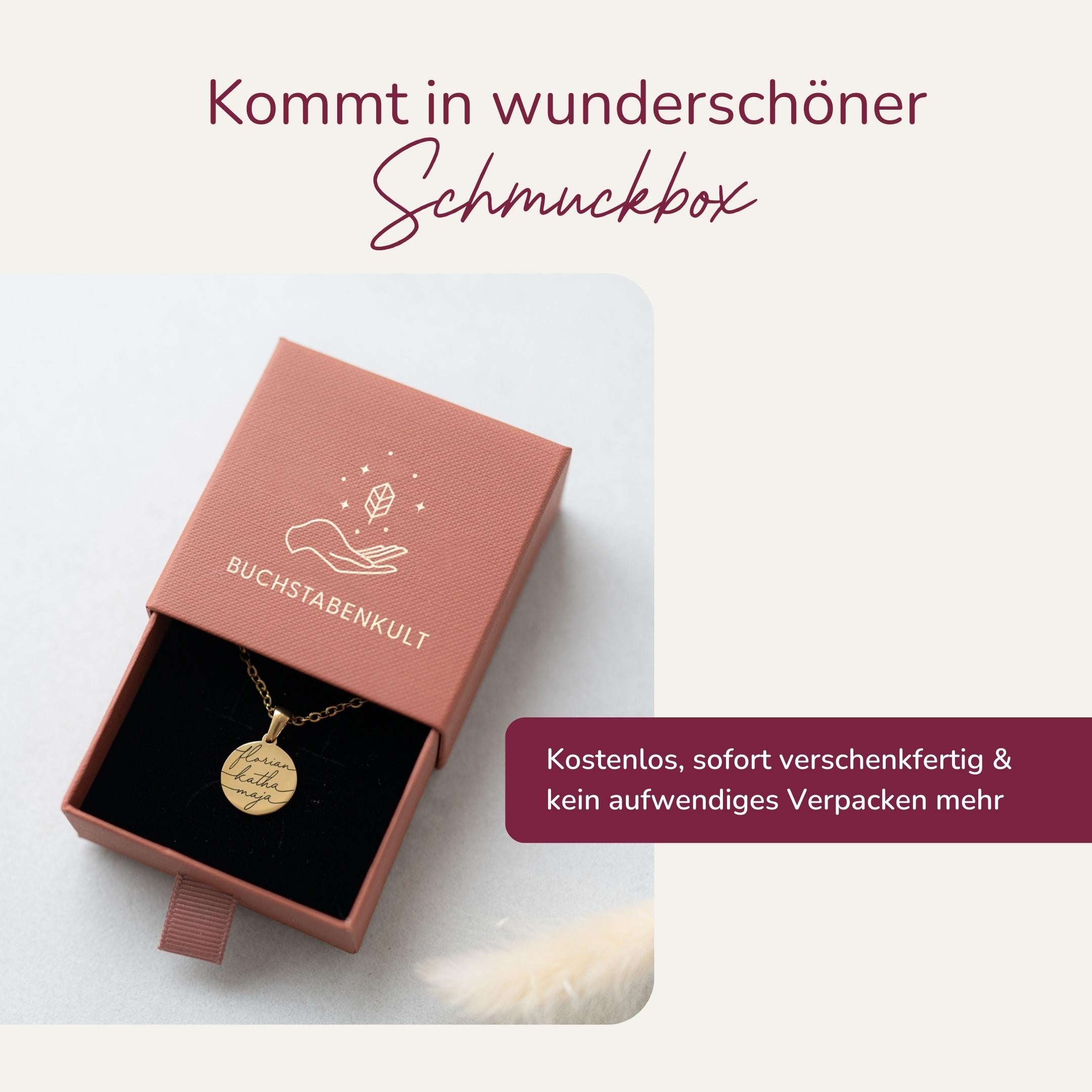 Personalisierte Herzkette mit Gravur | Kreuz Initialen