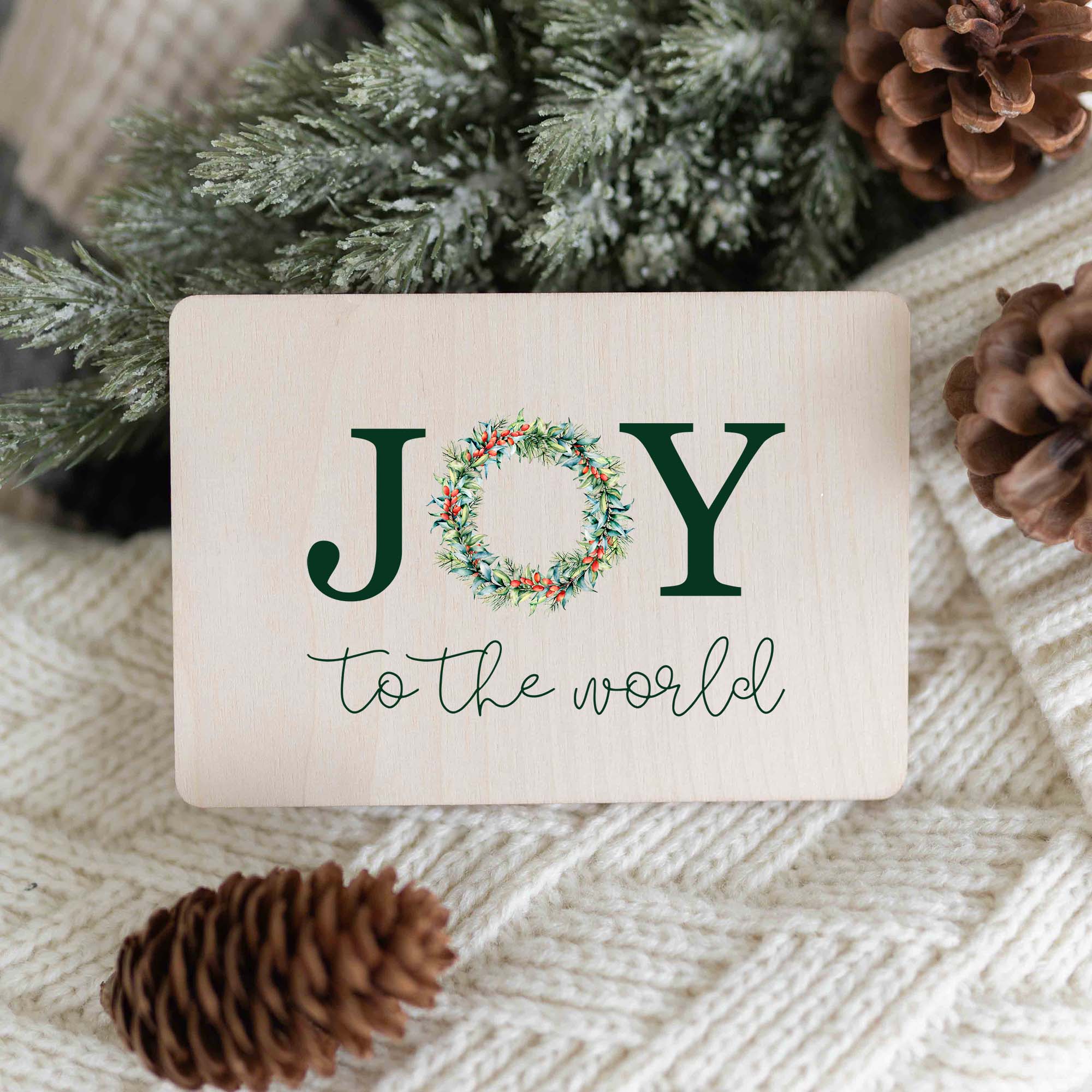 Holzkarte | Joy To The World