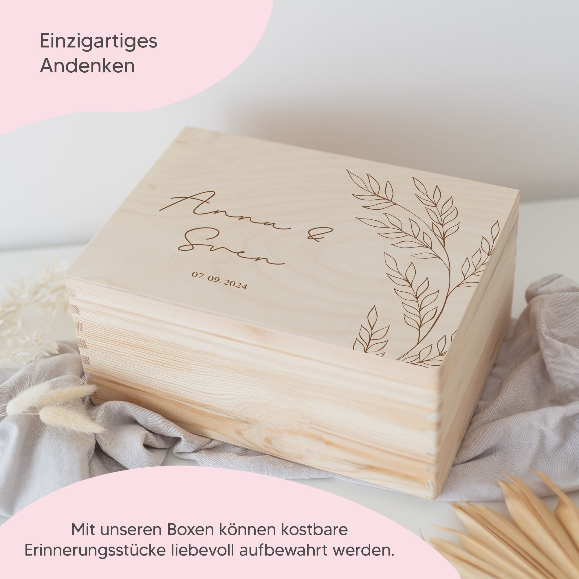Erinnerungskiste | Hochzeit Blätterzweig