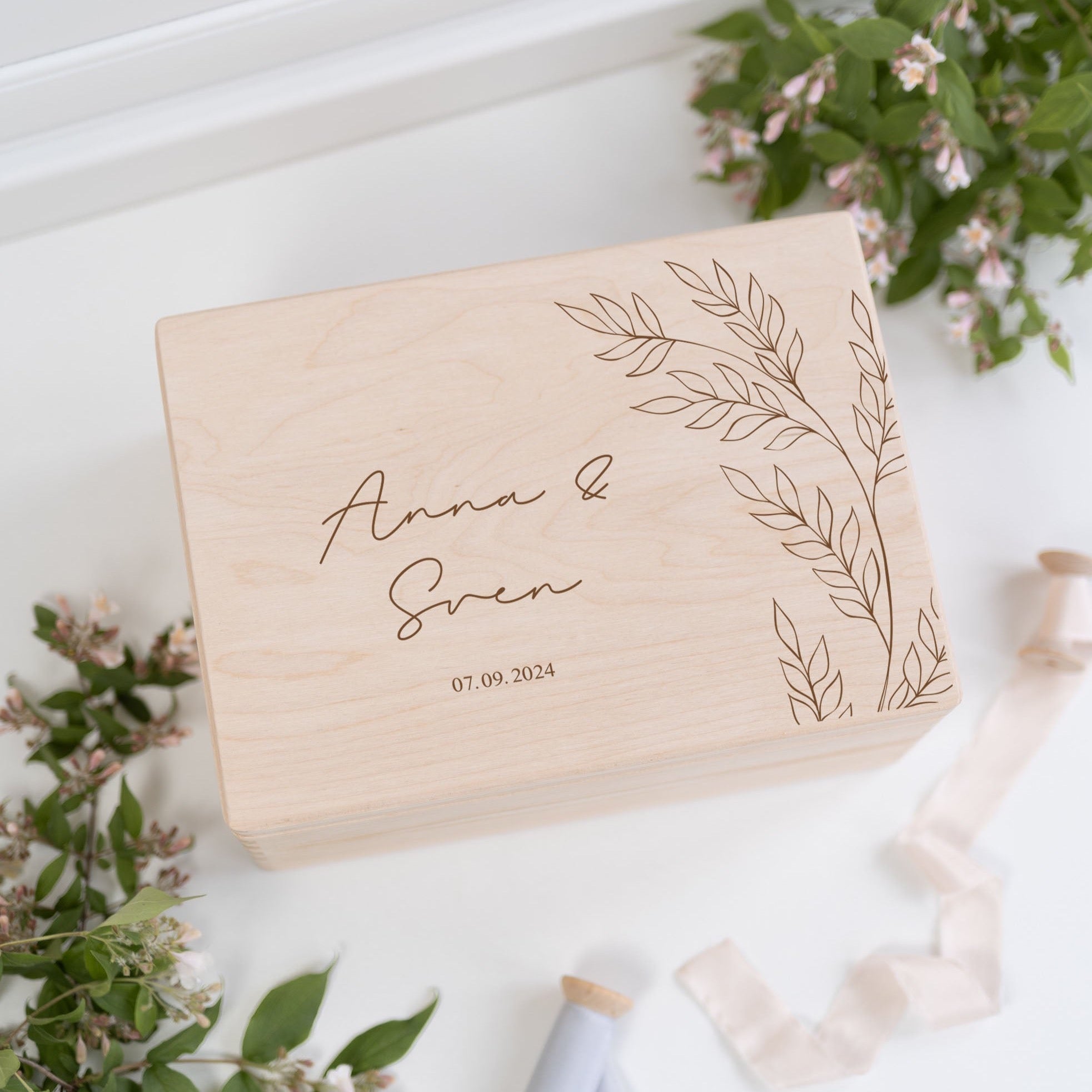 Erinnerungskiste | Hochzeit Blätterzweig