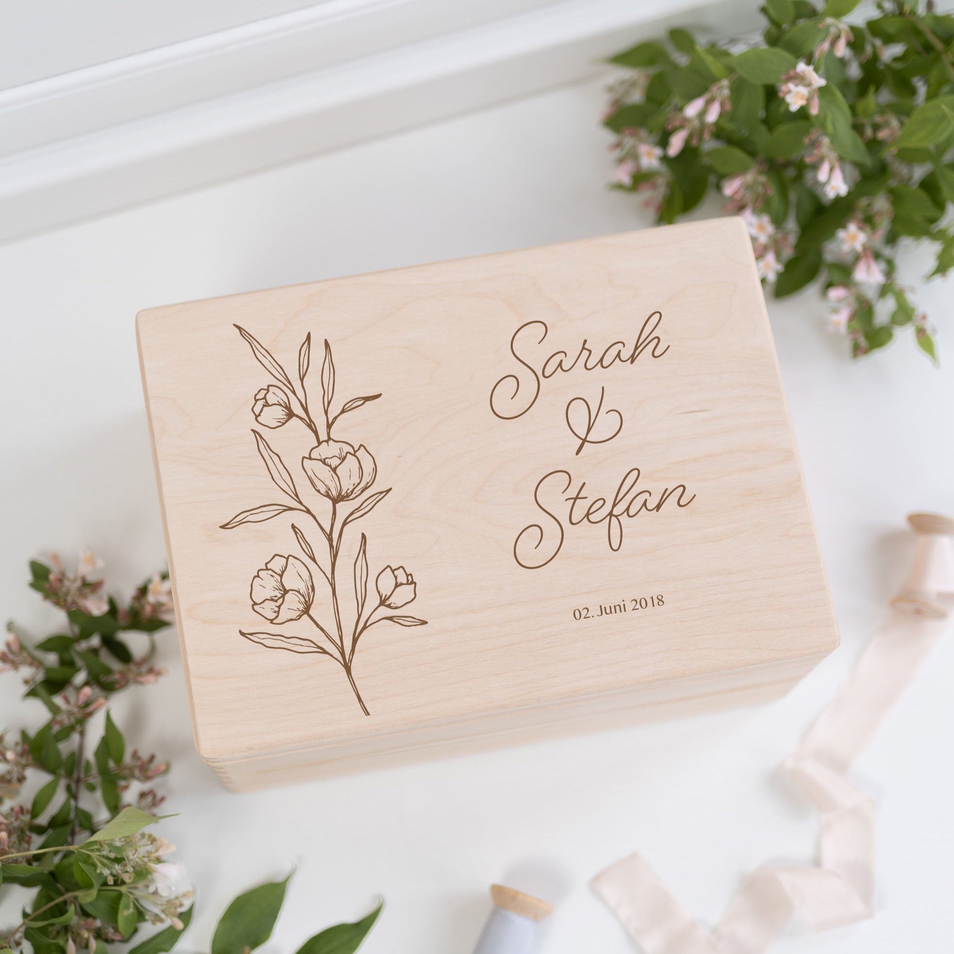 Erinnerungskiste | Hochzeit Blüten Vornamen