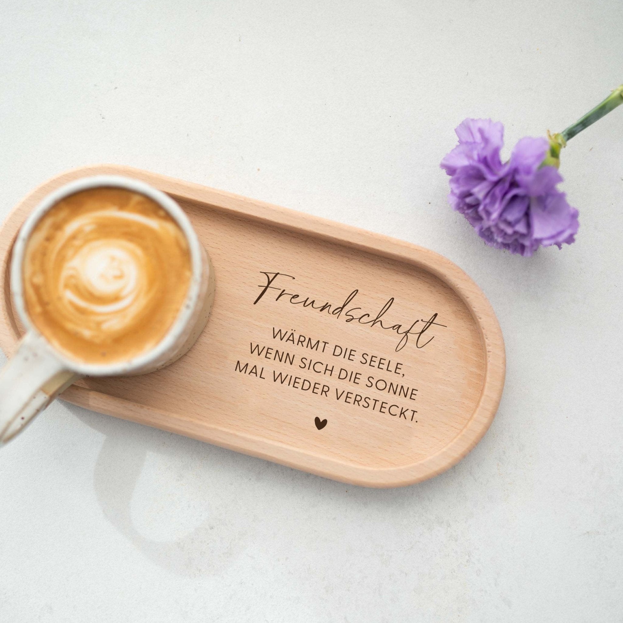Holz Tablett | Freundschaft