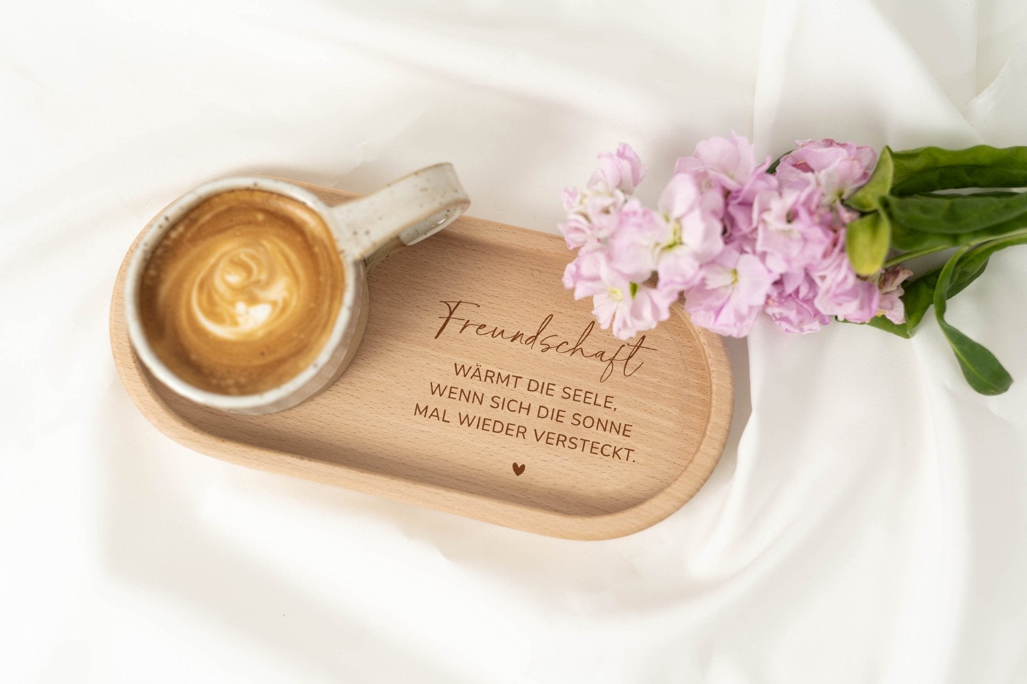 Holz Tablett | Freundschaft