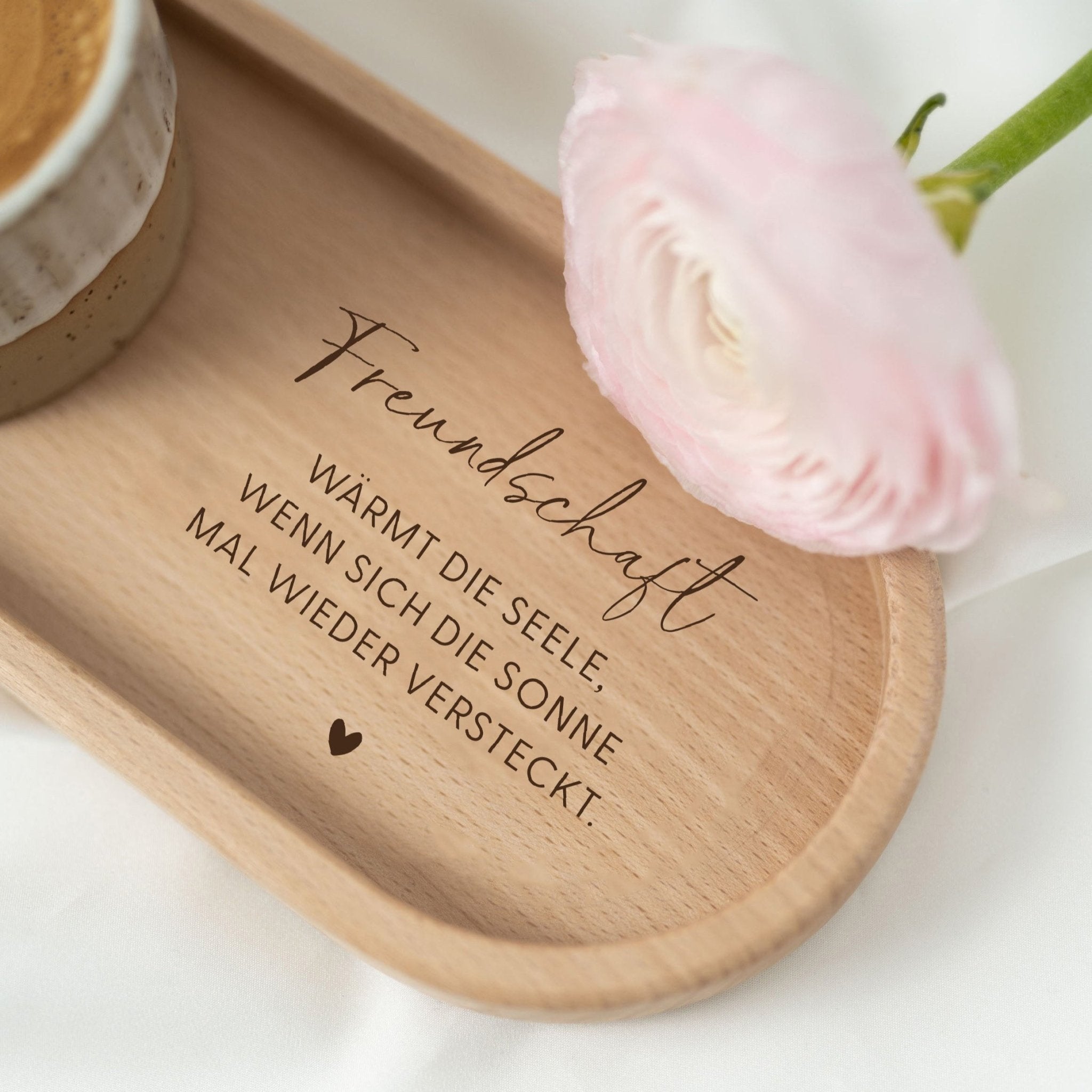 Holz Tablett | Freundschaft