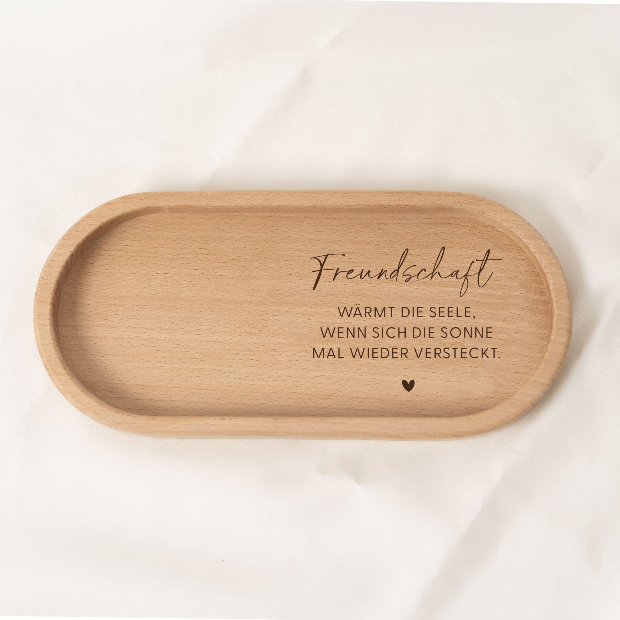 Holz Tablett | Freundschaft