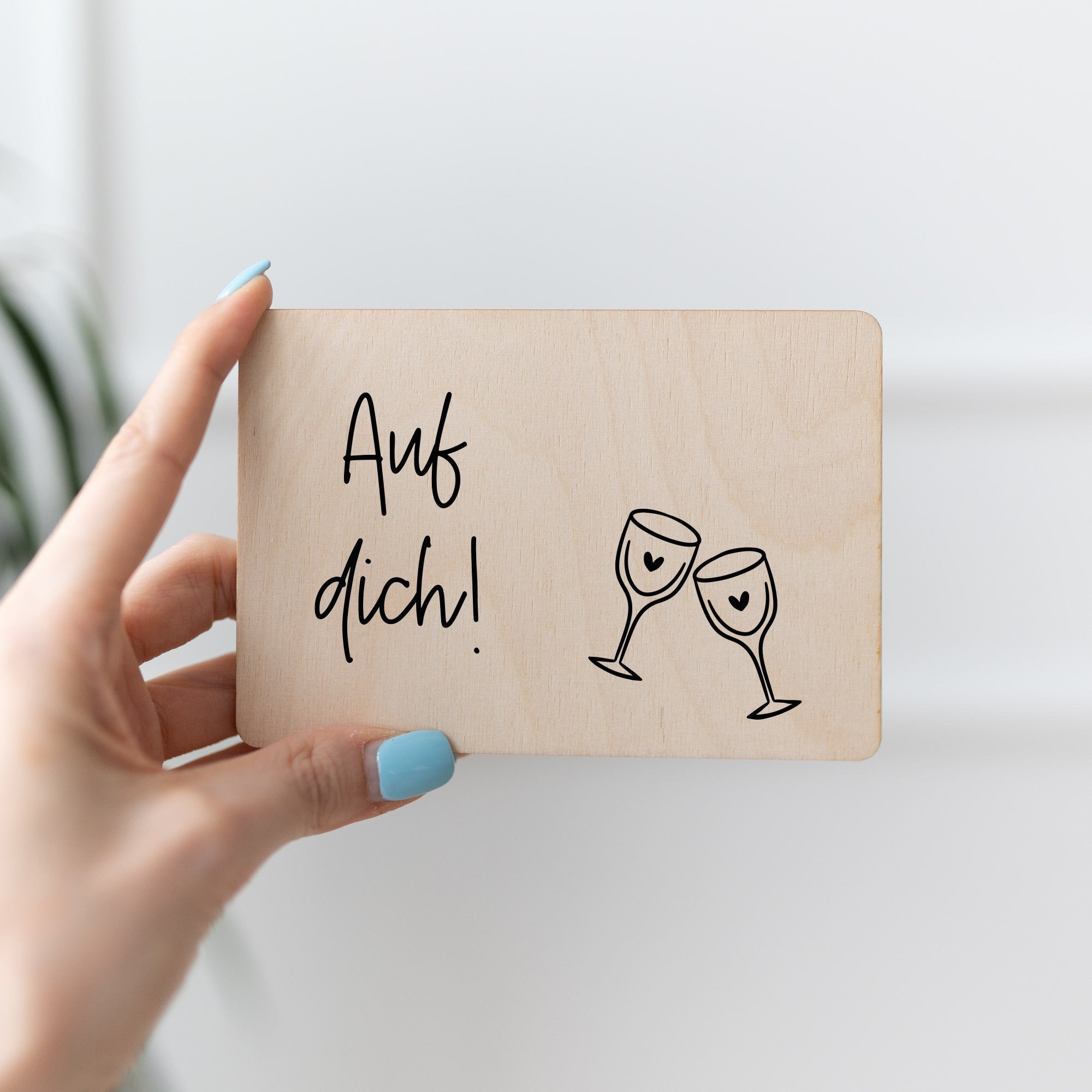 Holzkarte | Auf Dich