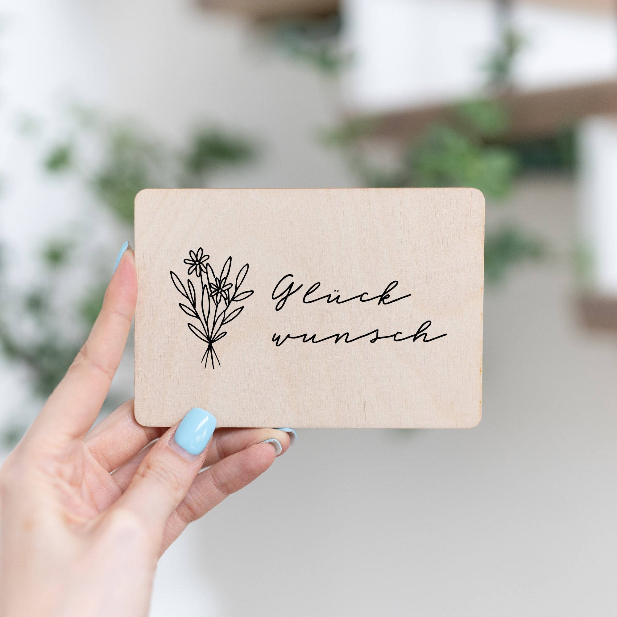 Holzkarte | Glückwunsch