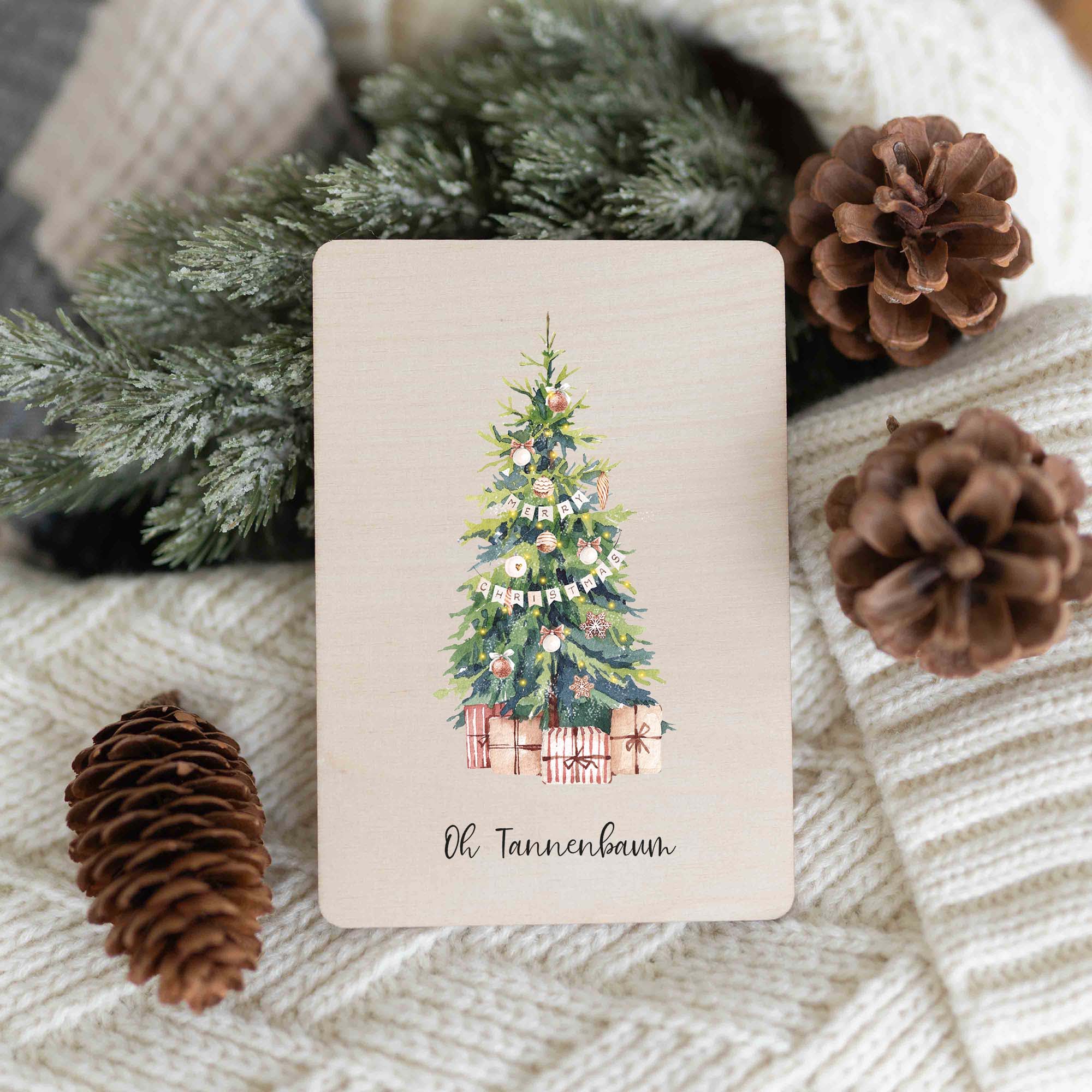 Holzkarte | Oh Tannenbaum