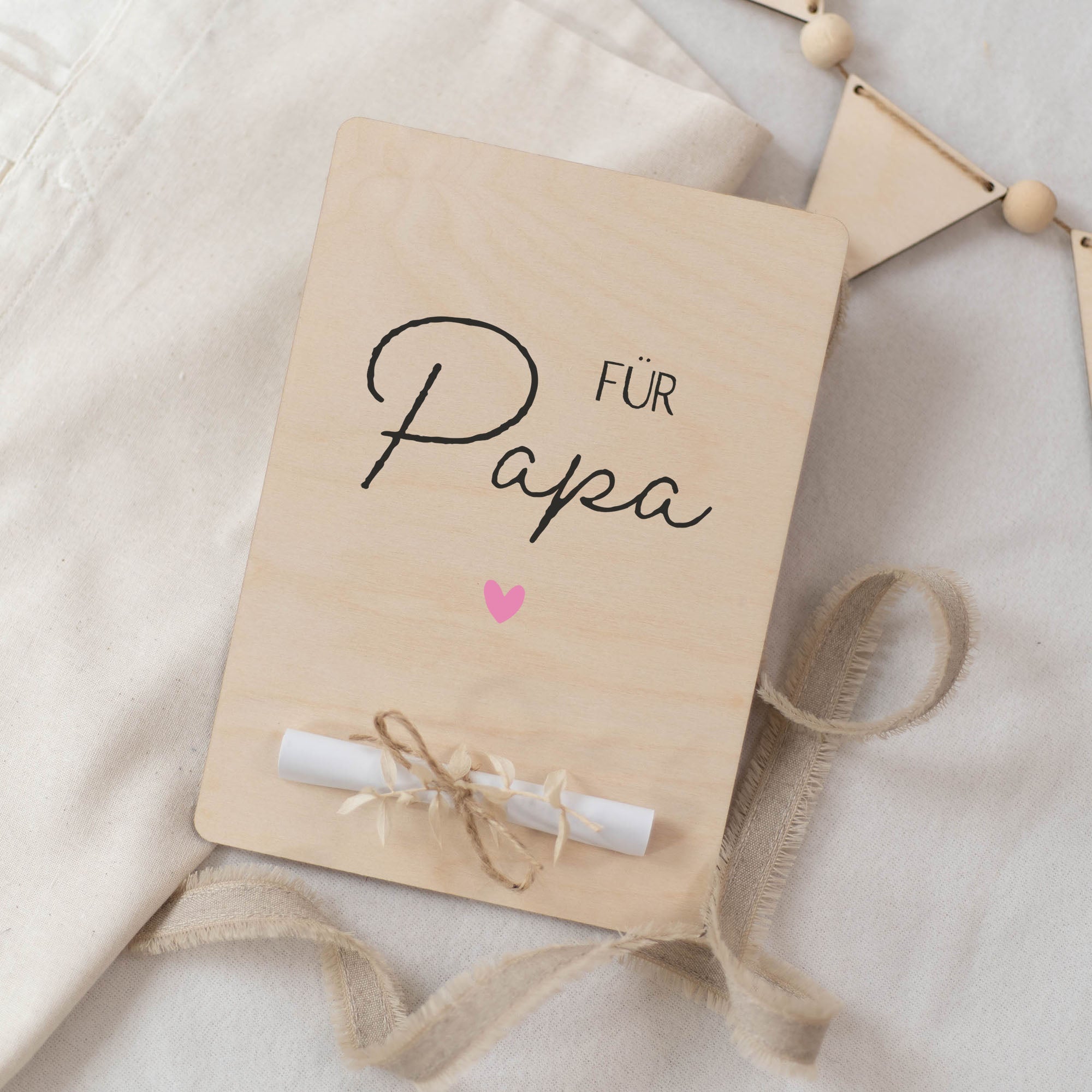 Holzkarte XL Gutscheinkarte | Für Papa