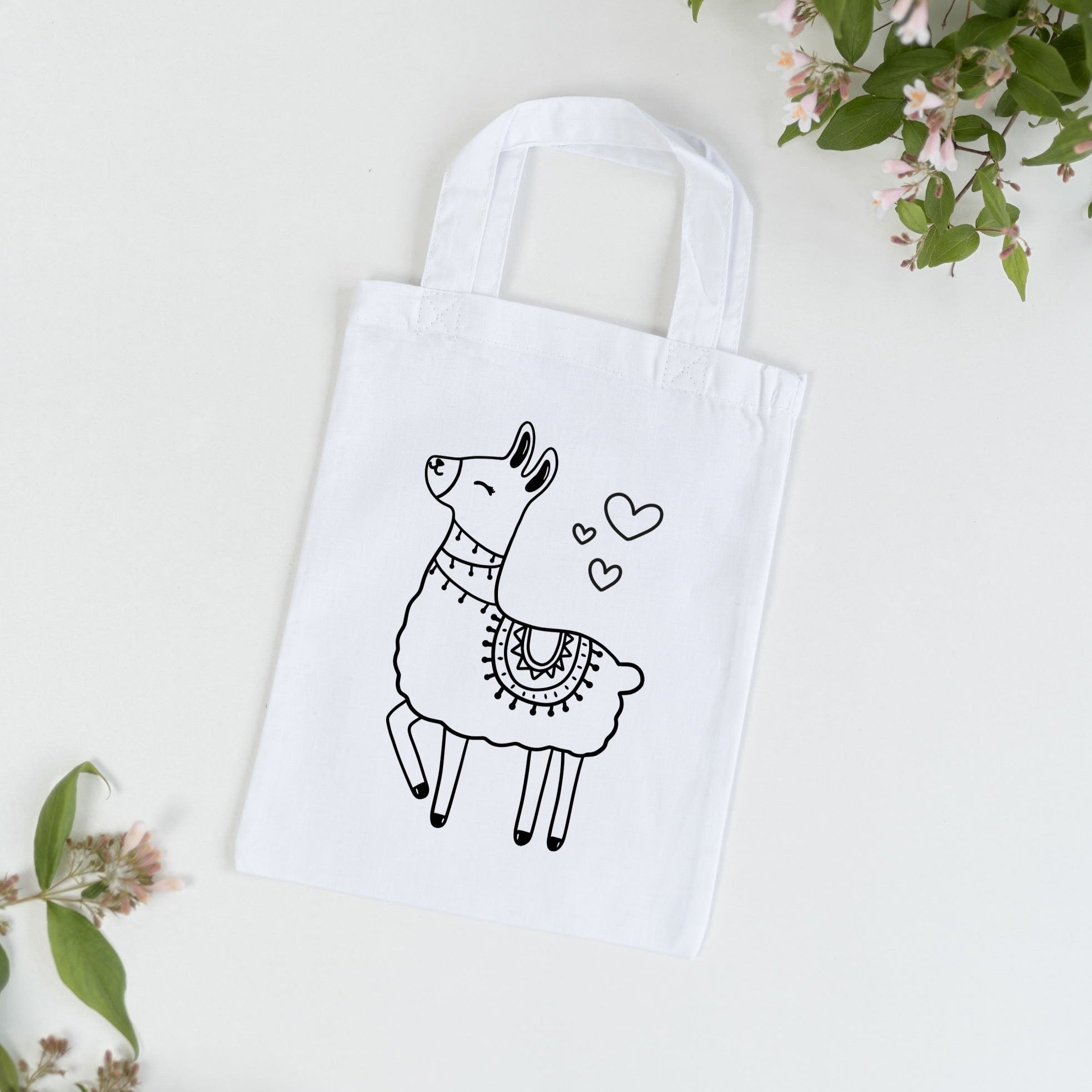Kindertasche zum Ausmalen | Lama (ab 5 Stk.)