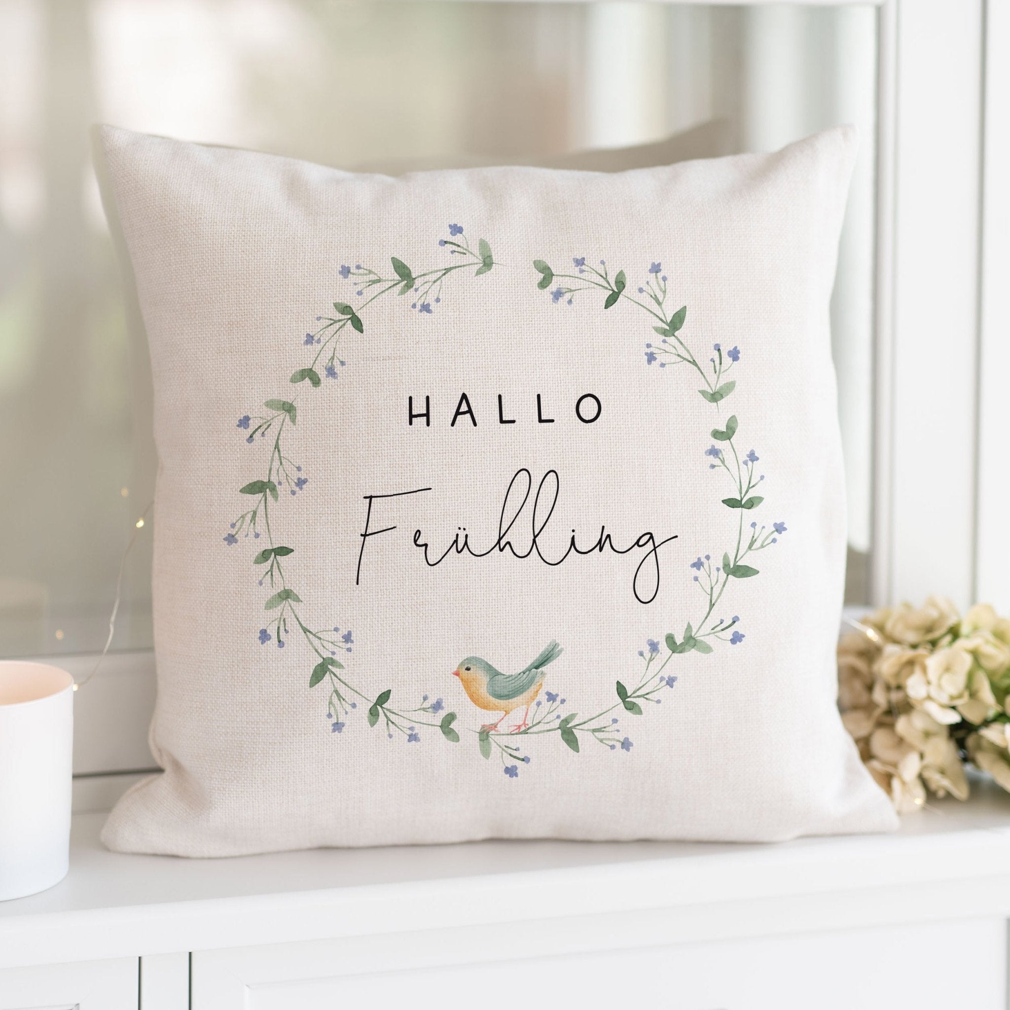 Kissen | Hallo Frühling Blumenkranz