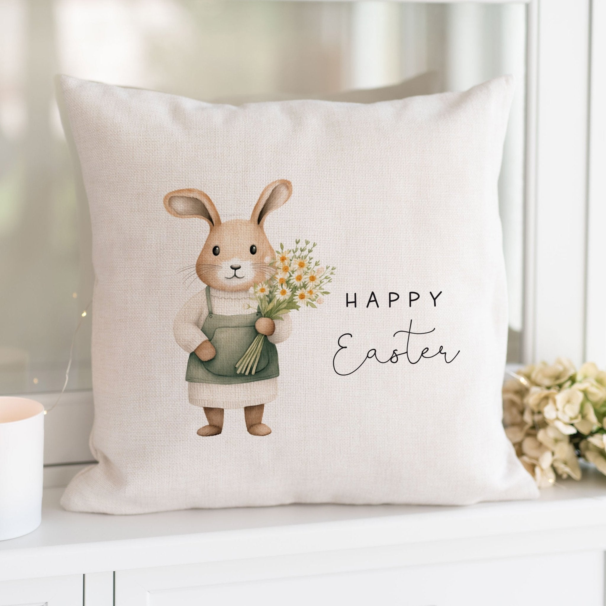 Kissen | Hasenfrau Blumenstrauss