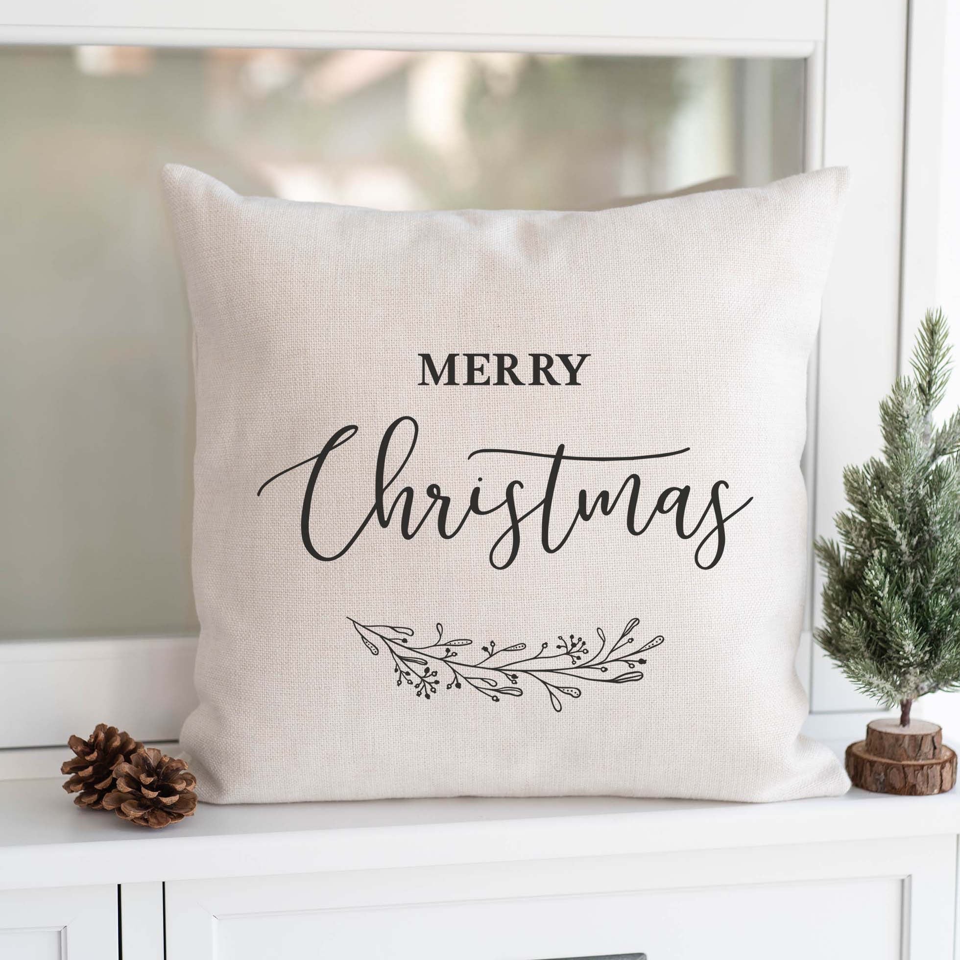 Zierkissen 40x40 Cm – Weihnachtskissen Mit Kranz-Motiv, Inkl. Füllung – Kuschelige Deko Für Die Winterzeit