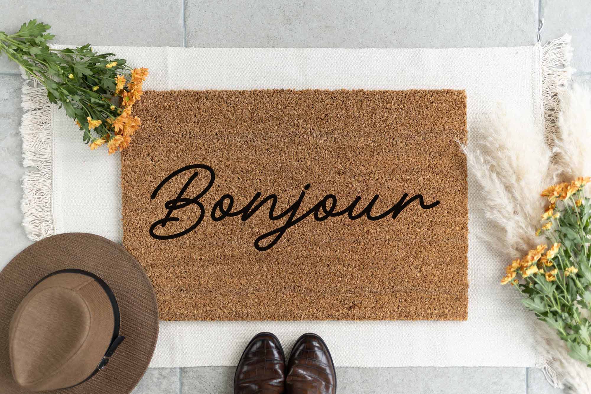 Kokos Fußmatte | Bonjour