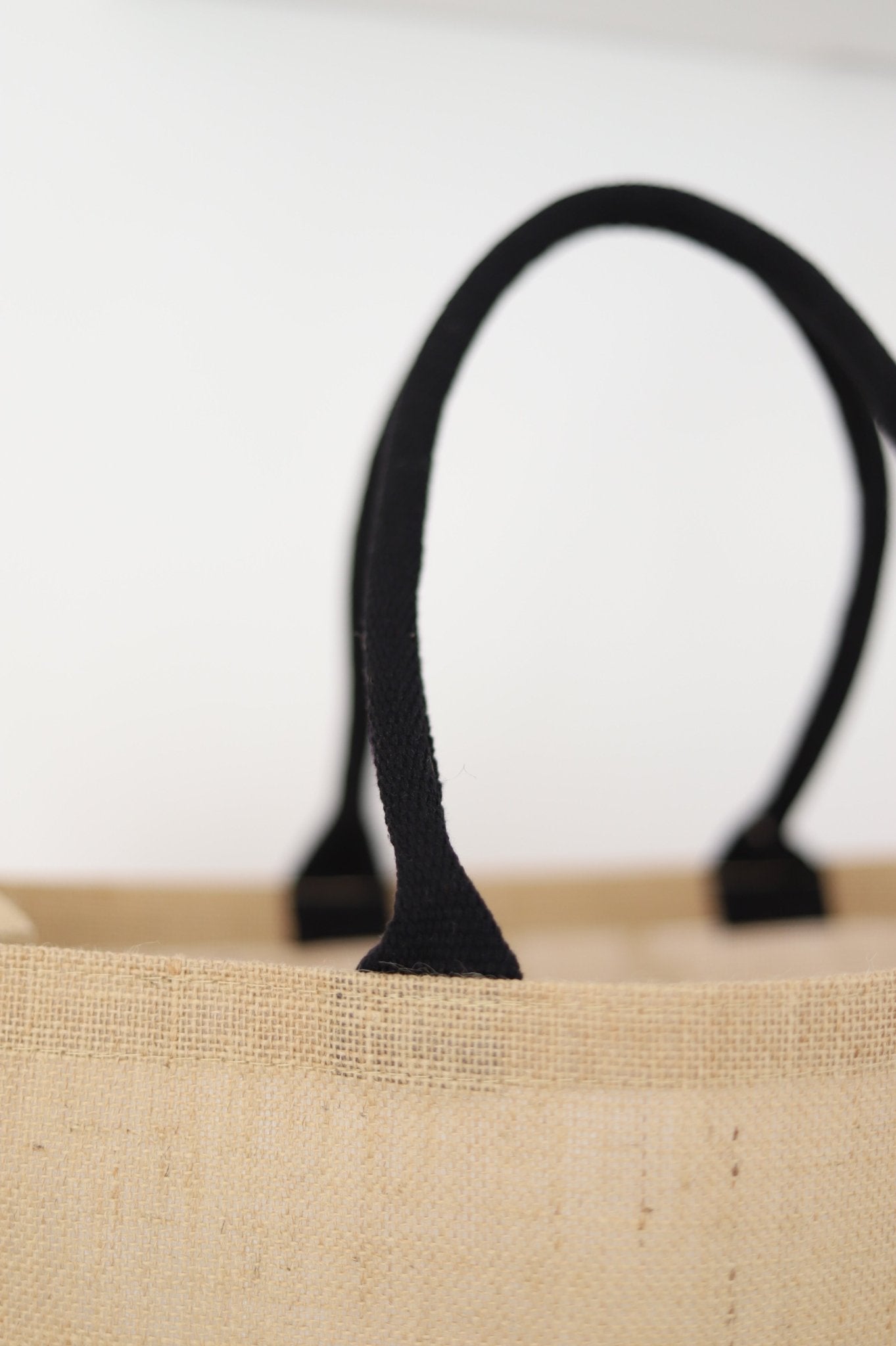 Personalisierte Jutetasche NATUR - SCHWARZ | Black Stripes