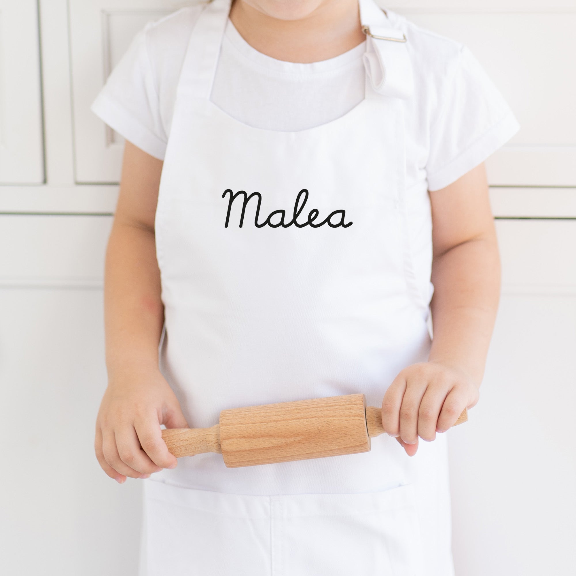 Personalisierte Kinderschürze WEISS | Vorname