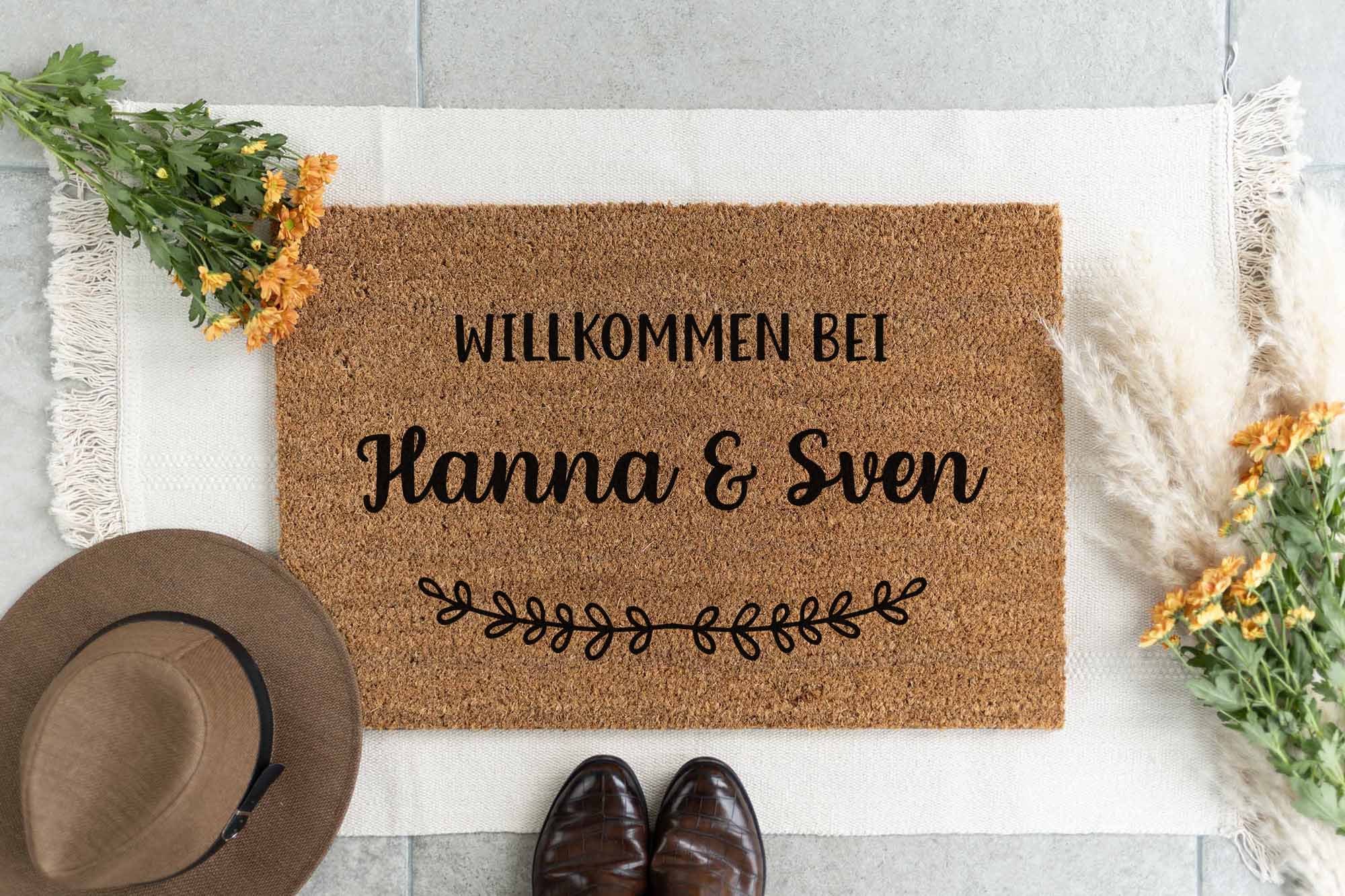 Personalisierte Kokos Fußmatte | Farmhouse