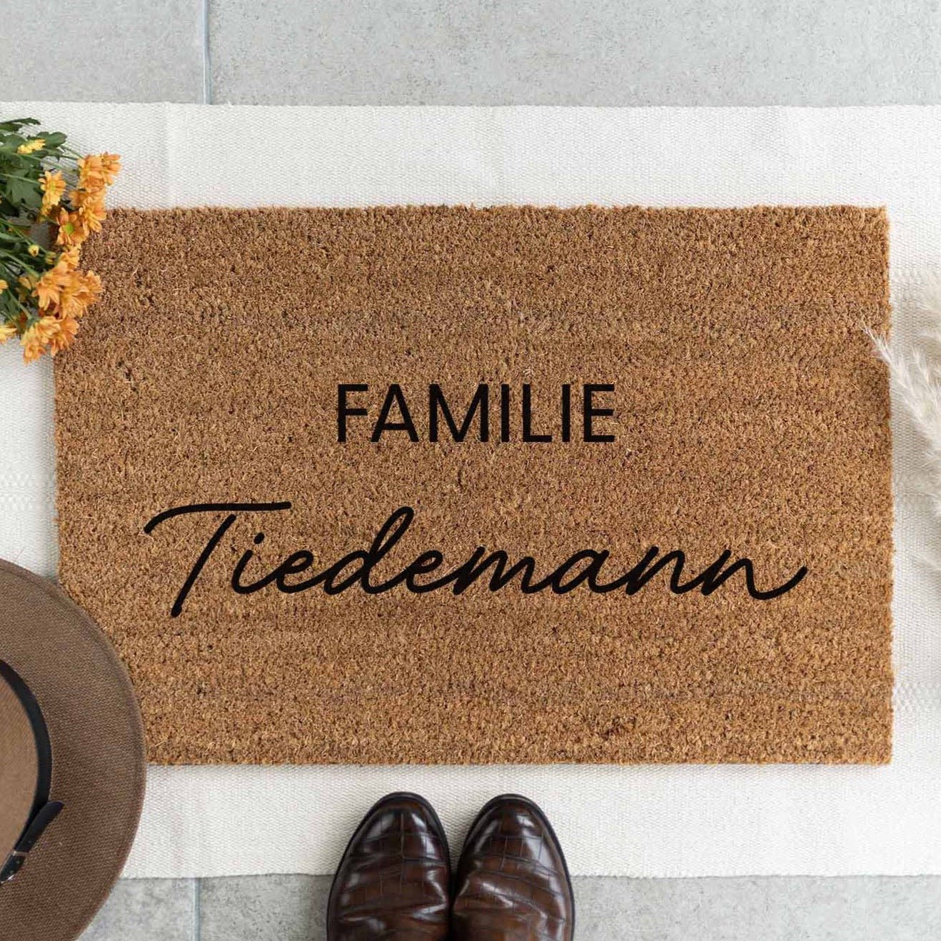 Personalisierte Kokos Fußmatte | Schlicht