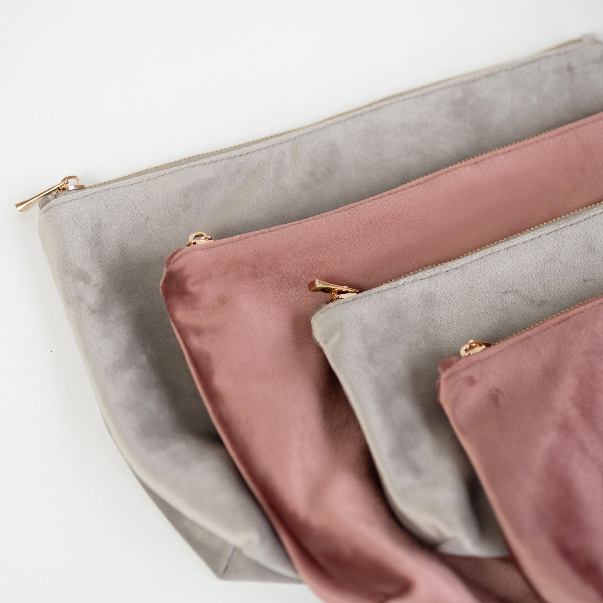 Personalisierte Kosmetiktasche Samt | Initiale