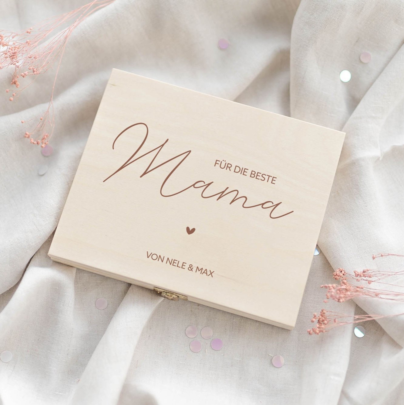 Personalisierte Merci Holzbox | Beste Mama