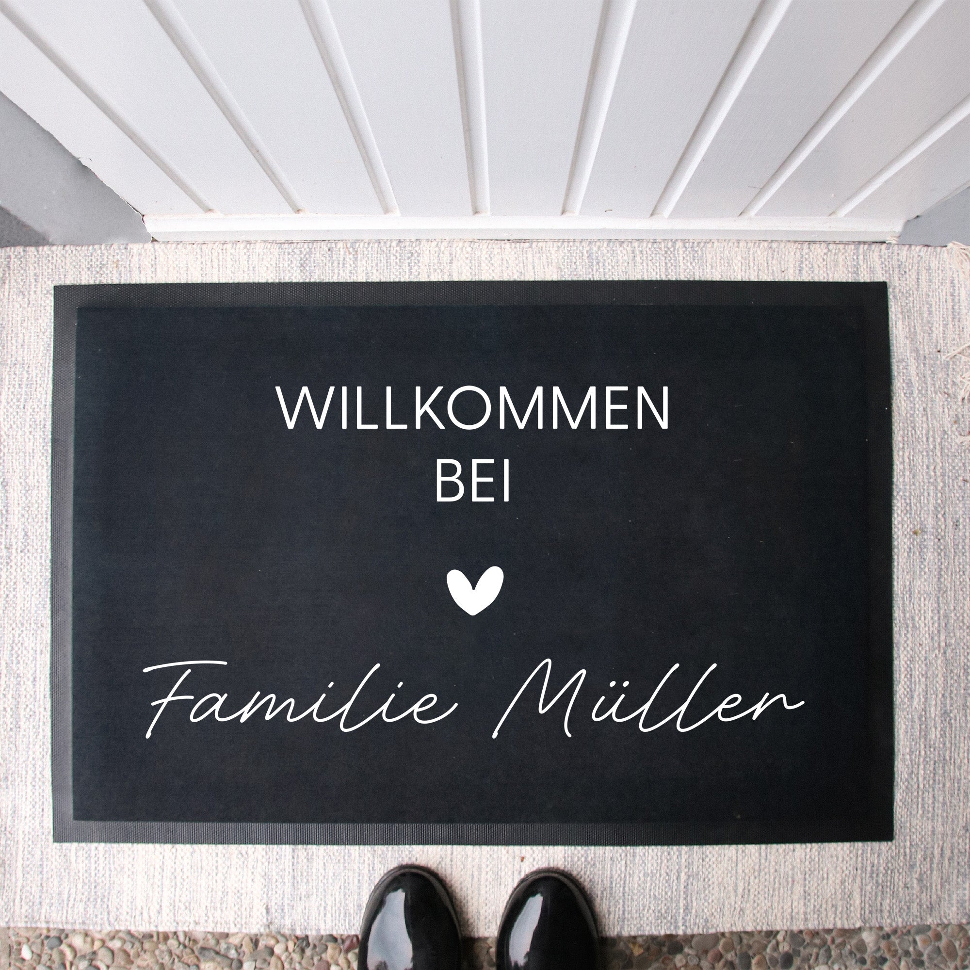 Personalisierte Stoff Fußmatte | Familienname