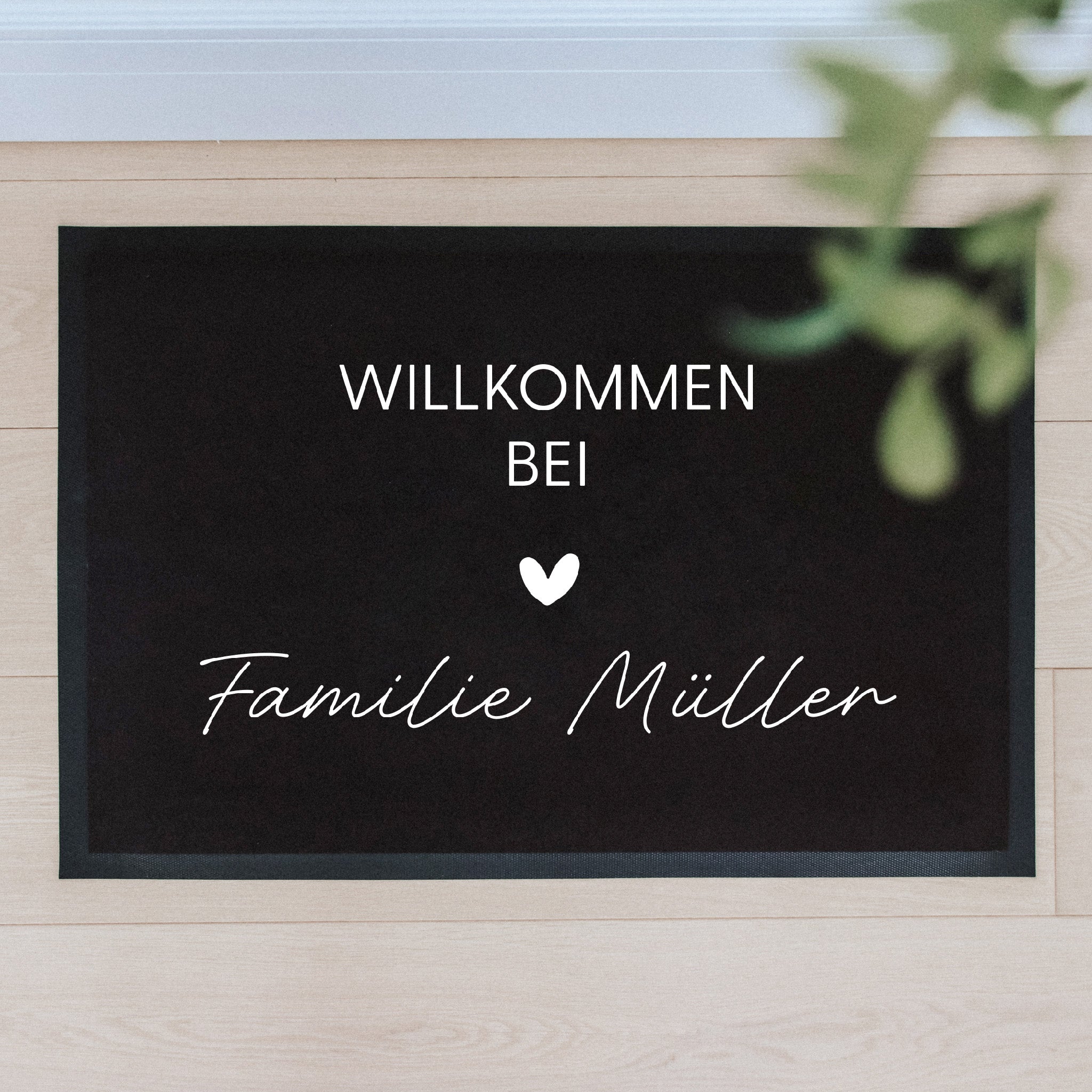 Personalisierte Stoff Fußmatte | Familienname