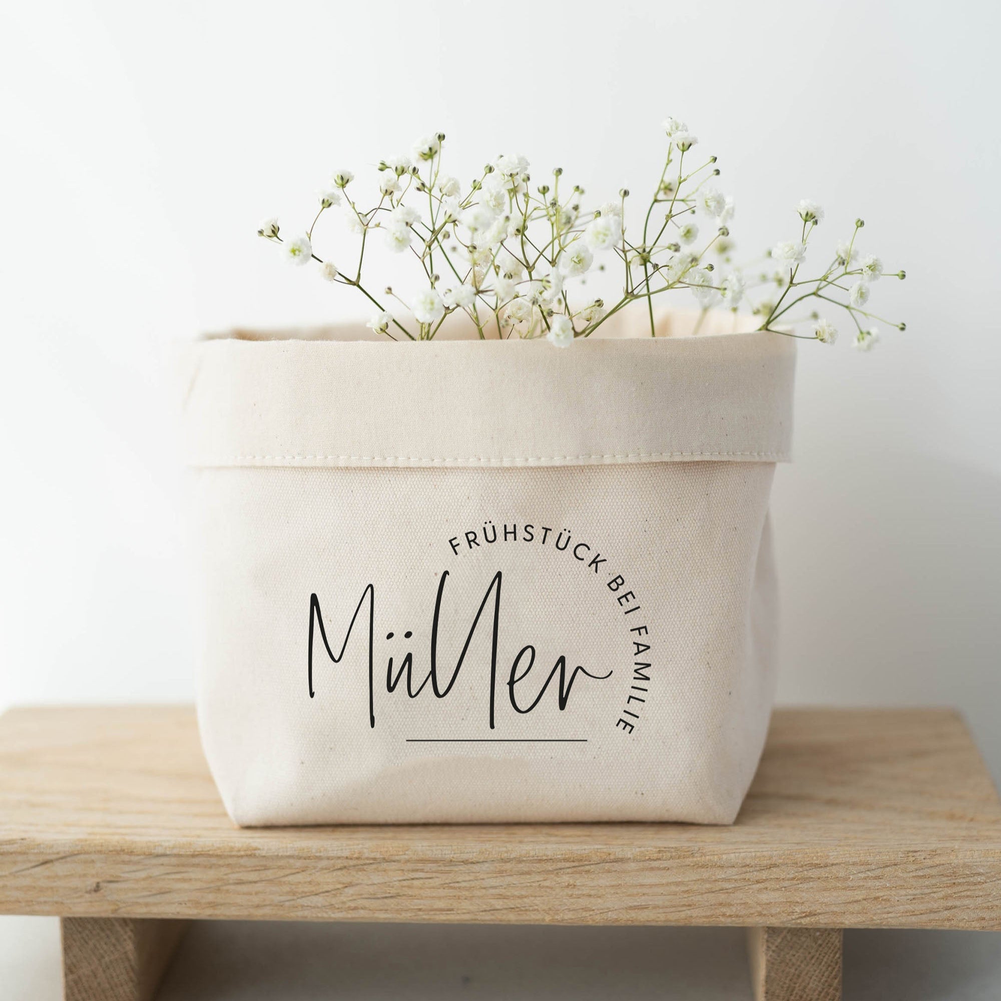 Personalisierter Brotkorb Stoff | Familienname