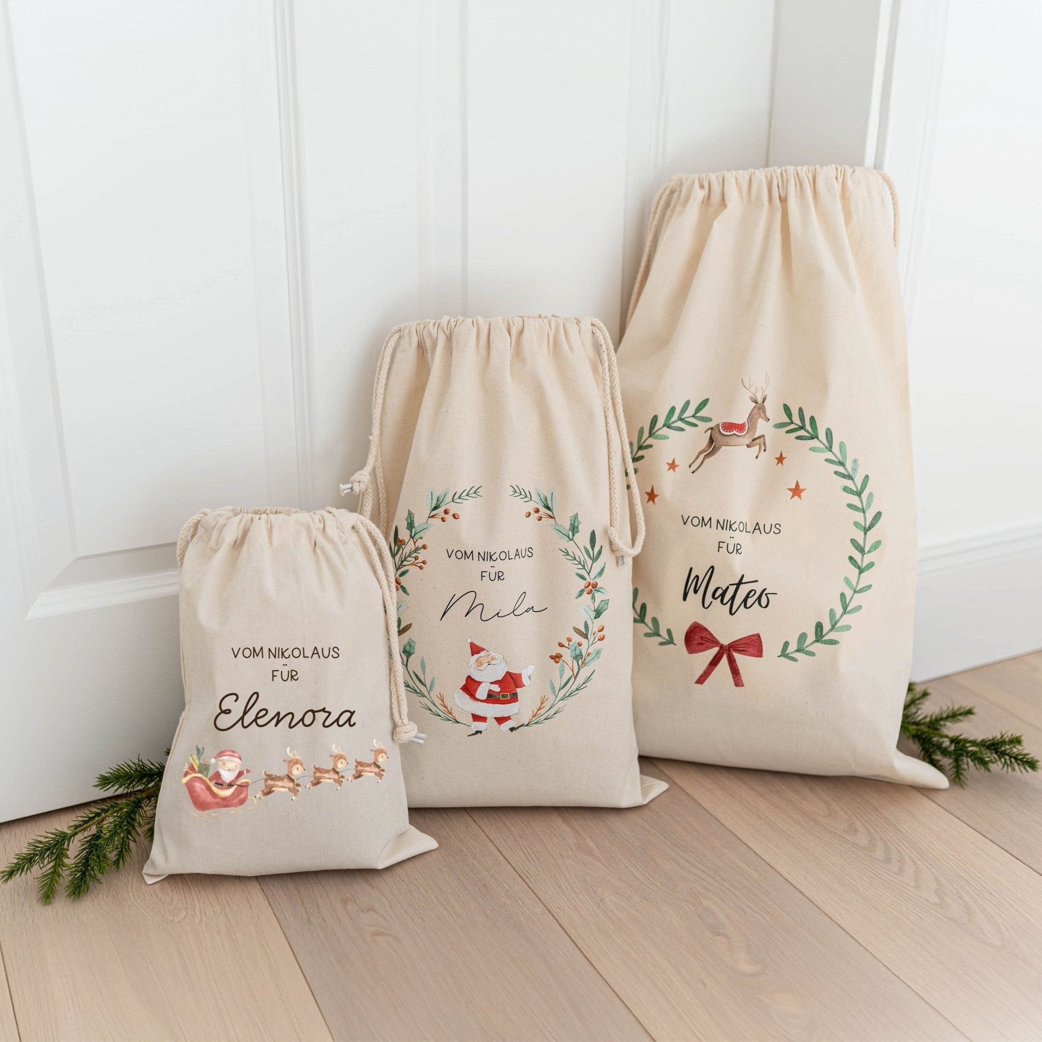 Personalisierter Nikolaussack | BAUMWOLLE