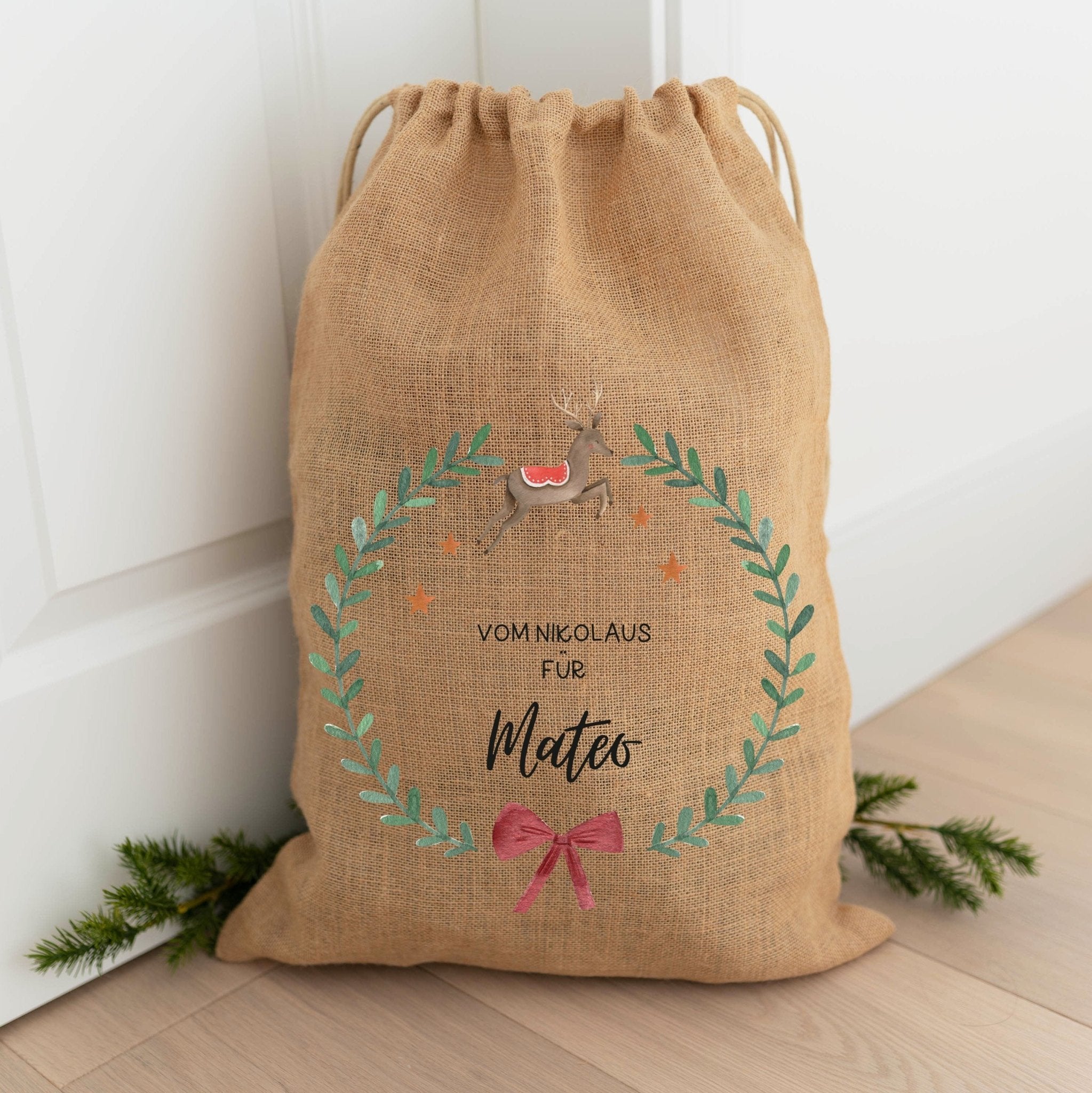 Personalisierter Nikolaussack | JUTE