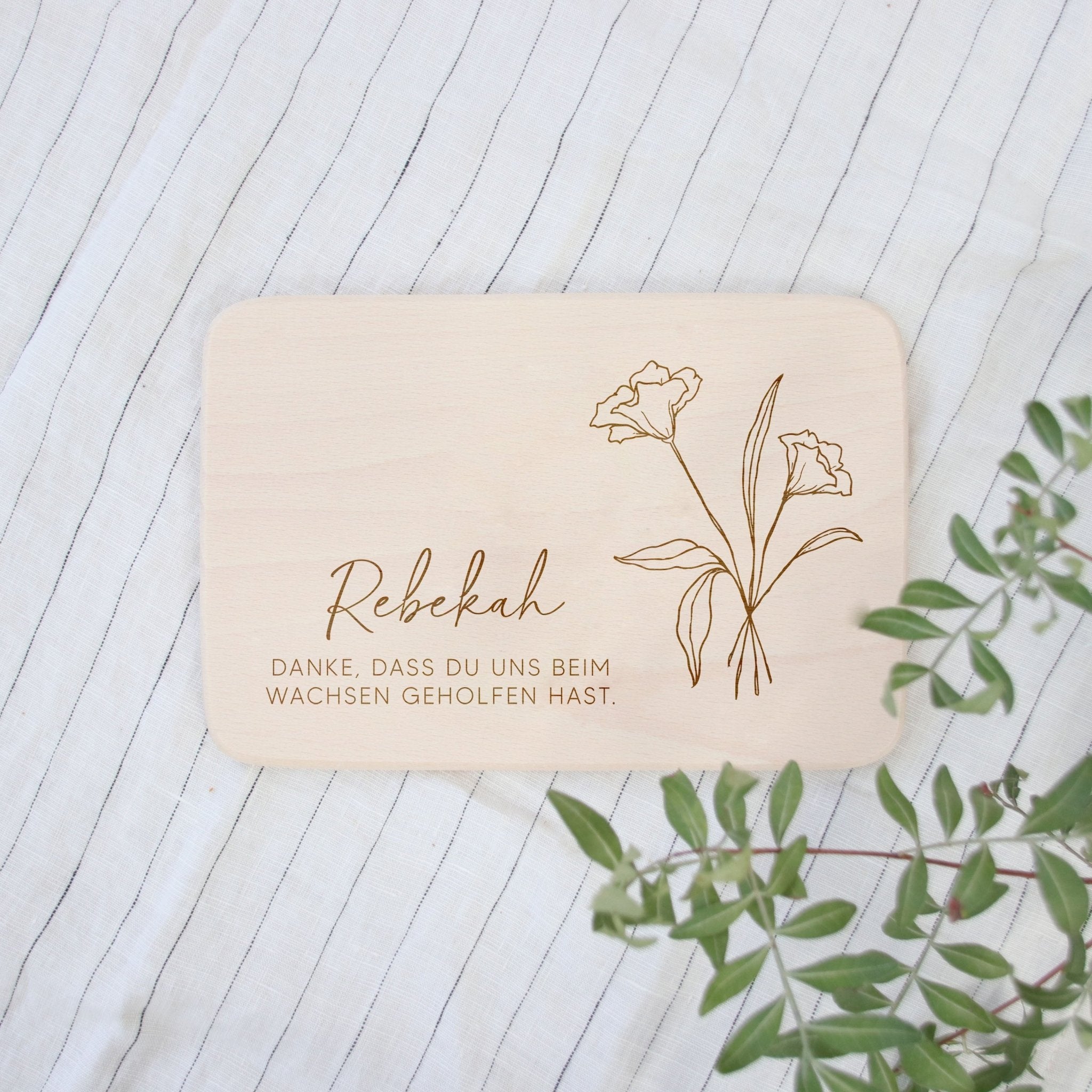 Personalisiertes Frühstücksbrett | Danke