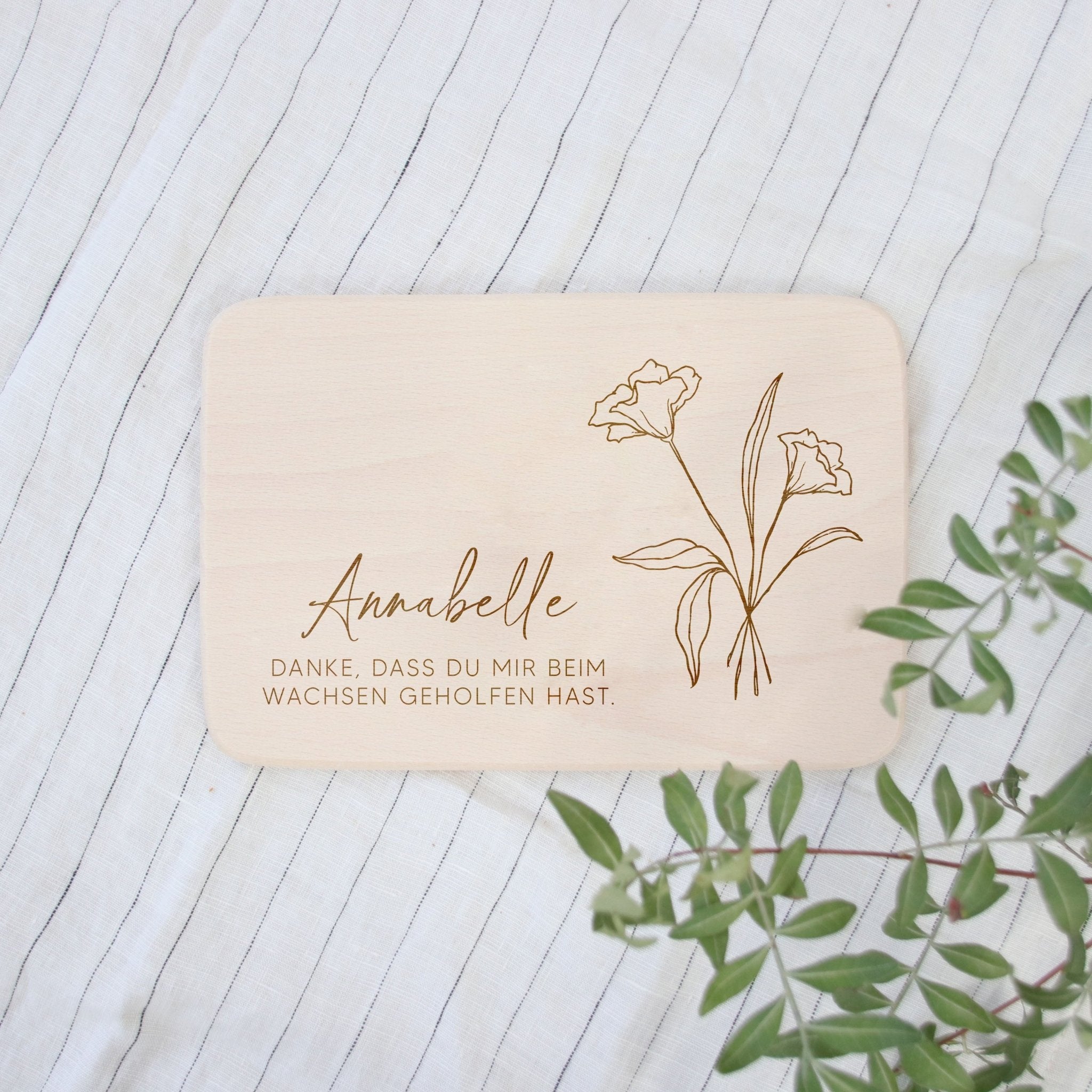 Personalisiertes Frühstücksbrett | Danke