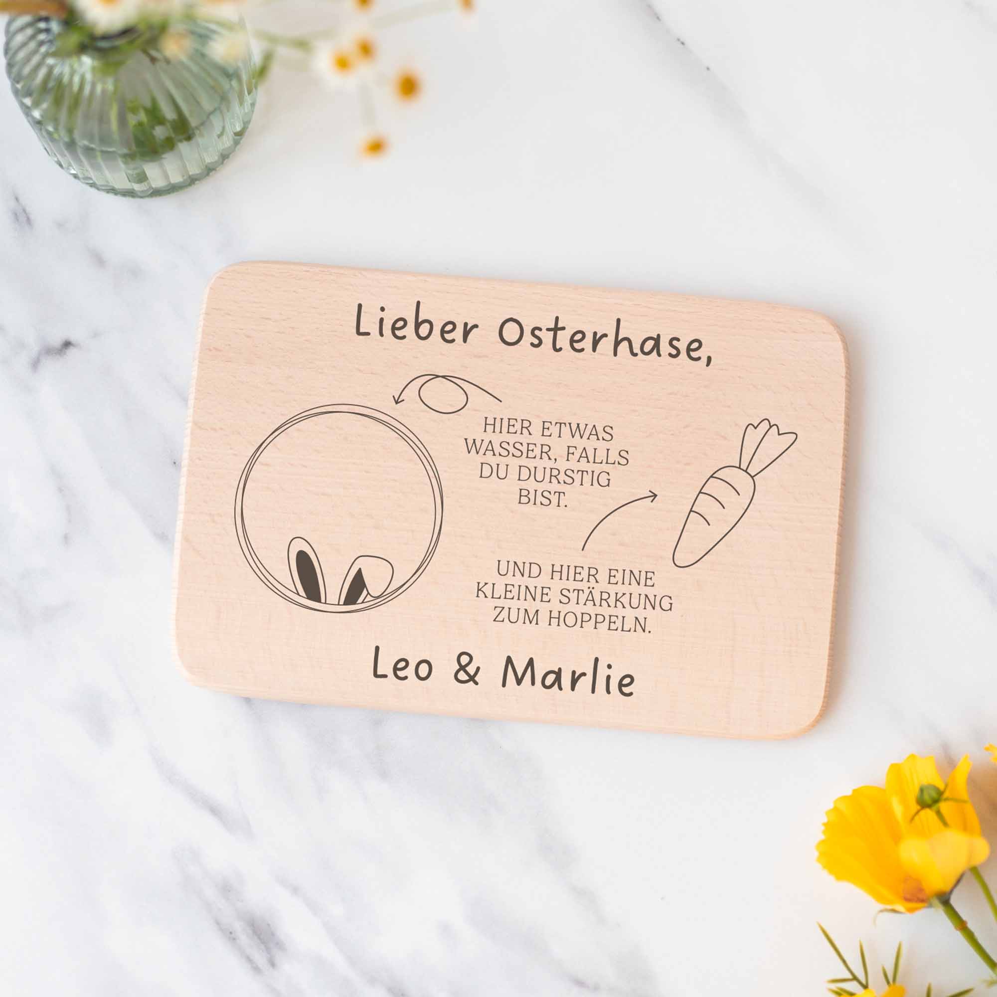 Personalisiertes Frühstücksbrett | Lieber Osterhase