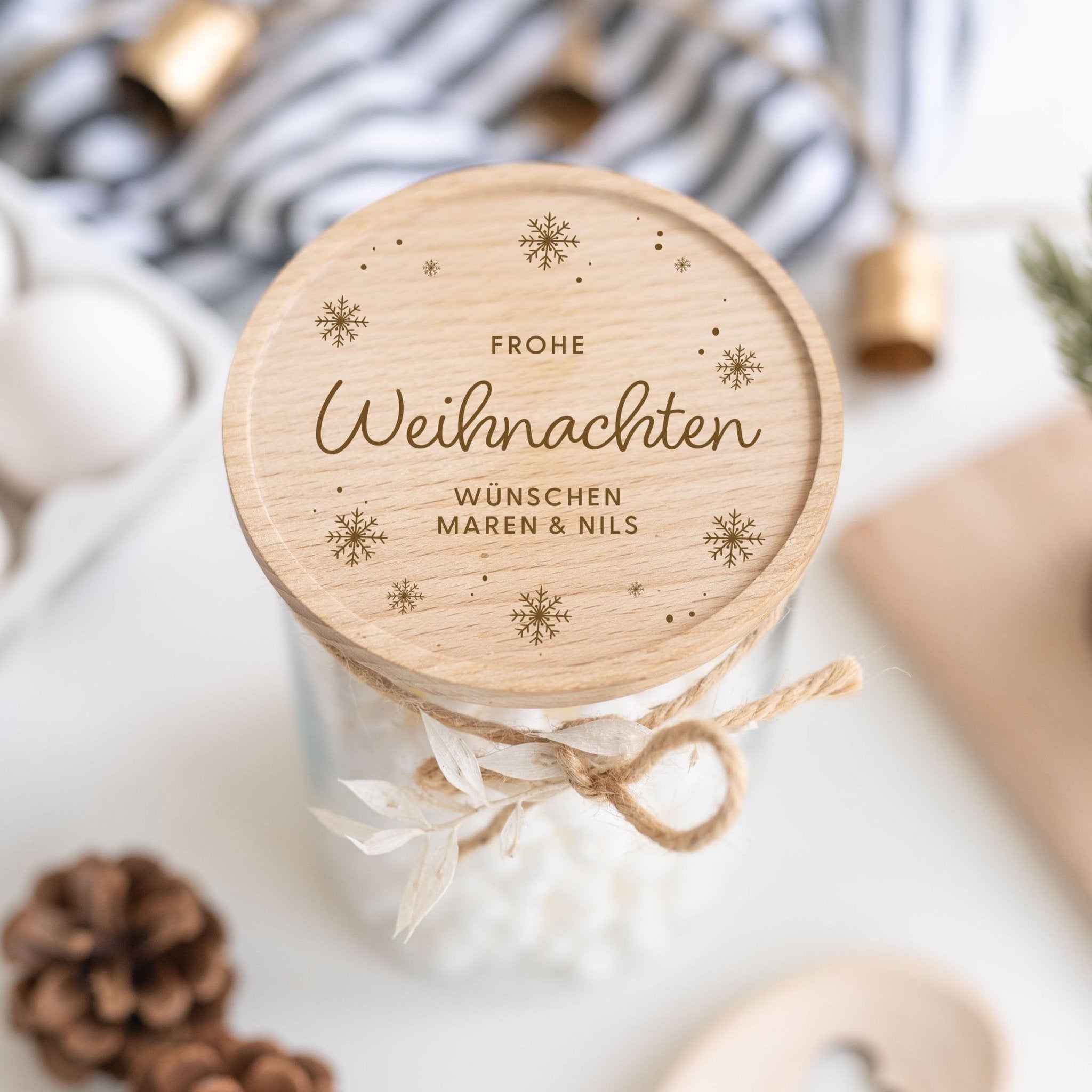 Personalisiertes Vorratsglas | Frohe Weihnachten