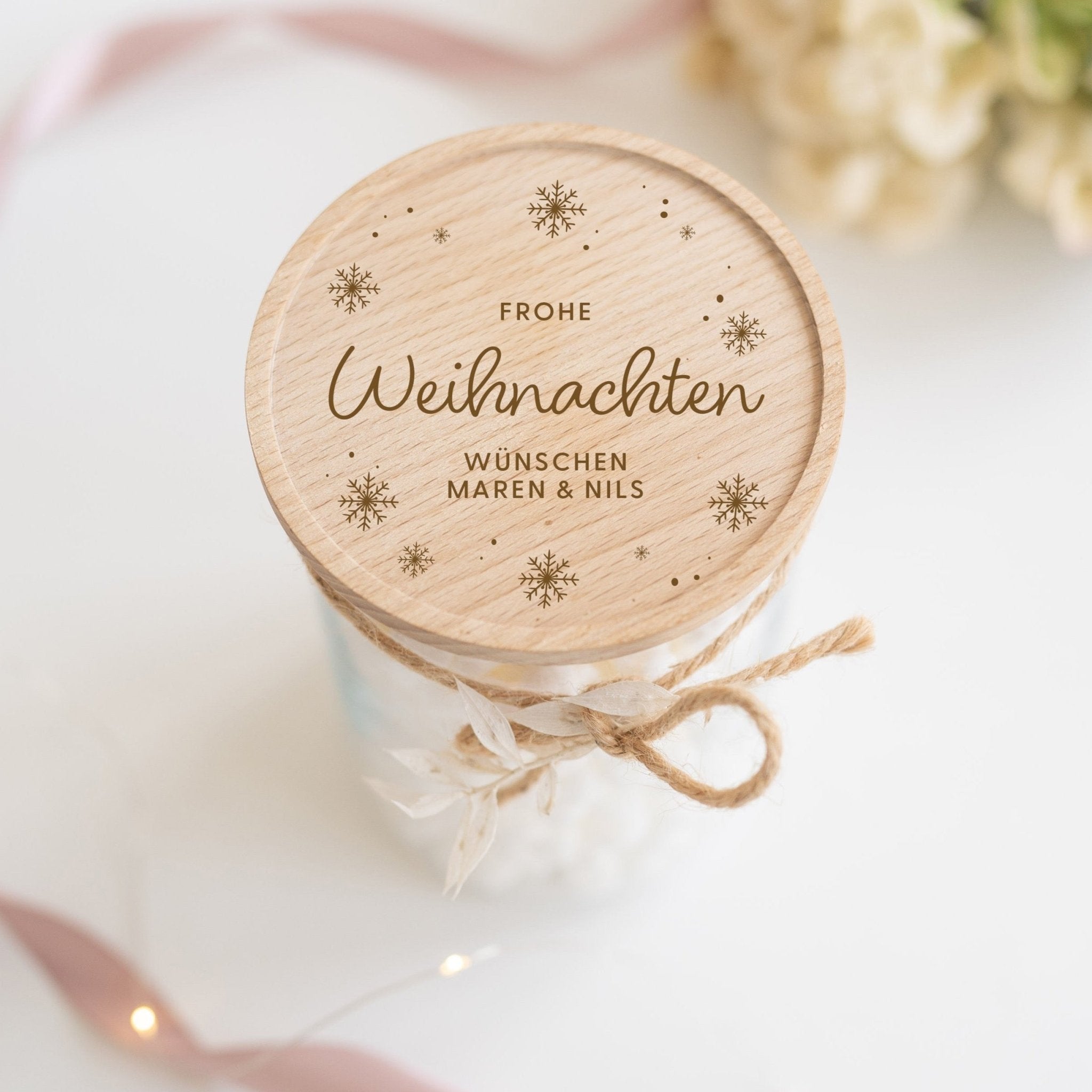 Personalisiertes Vorratsglas | Frohe Weihnachten
