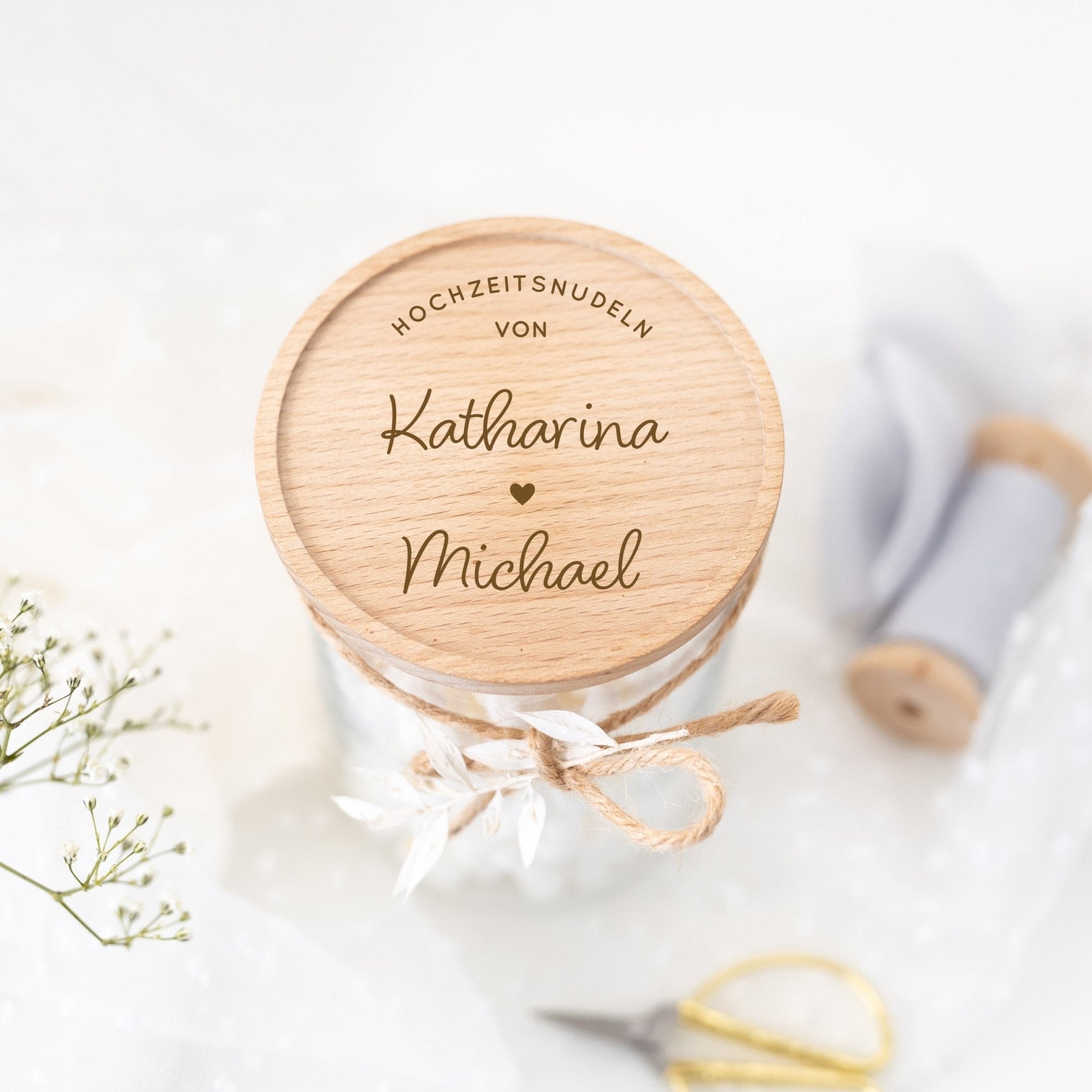 Personalisiertes Vorratsglas | Hochzeitsnudeln
