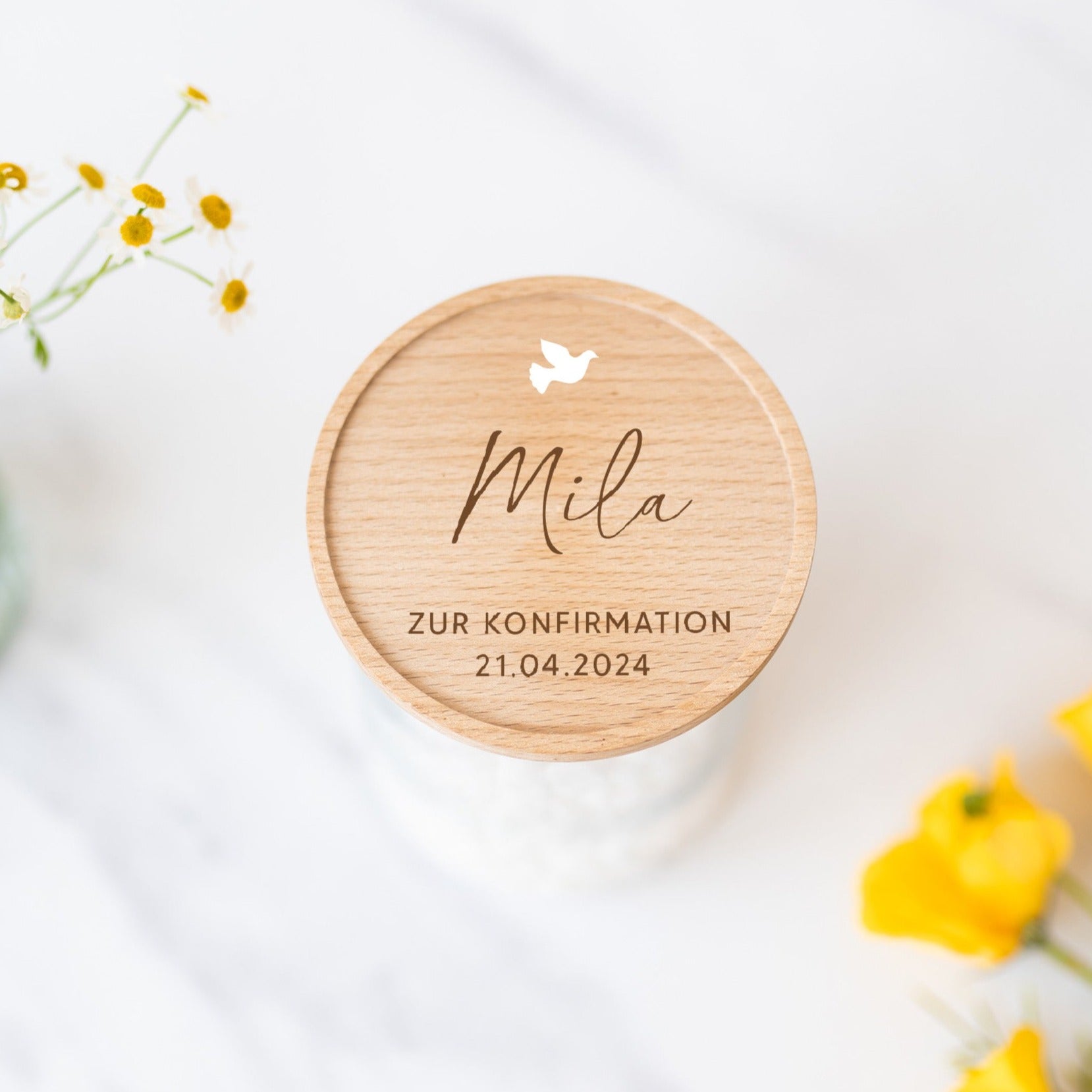 Personalisiertes Vorratsglas | Kommunion Konfirmation