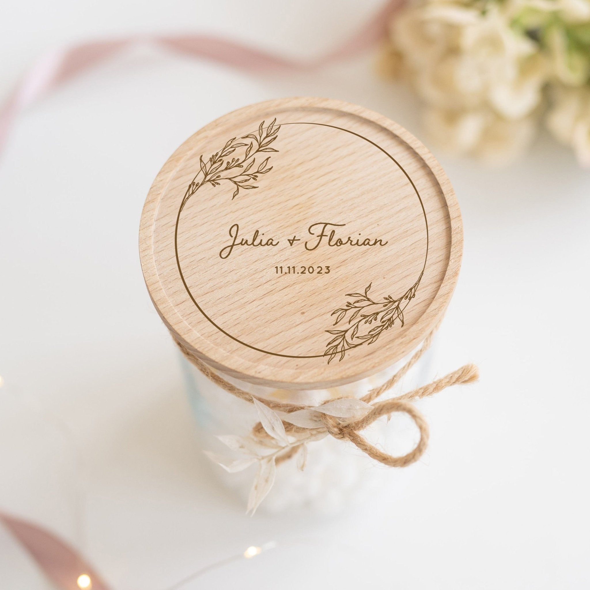 Personalisiertes Vorratsglas | Kranz Namen