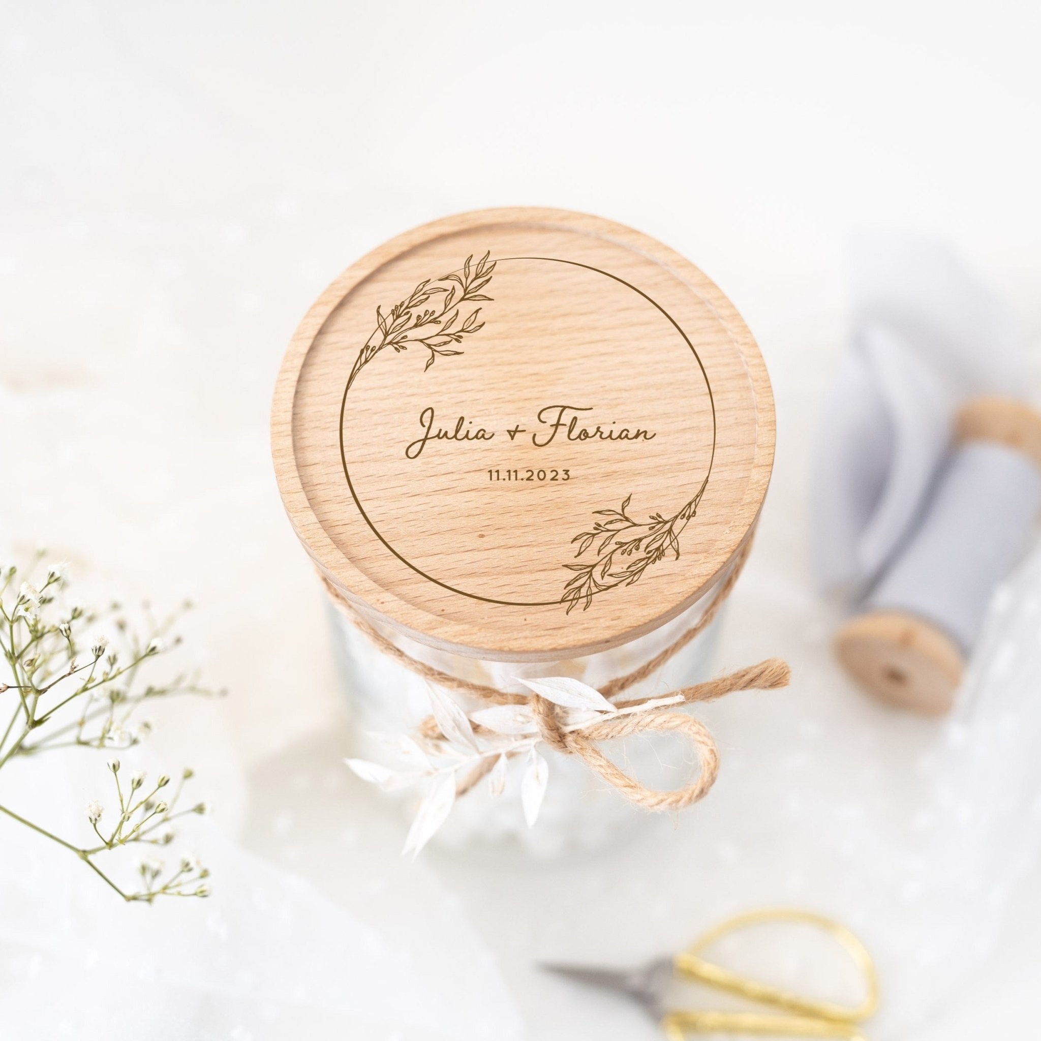 Personalisiertes Vorratsglas | Kranz Namen