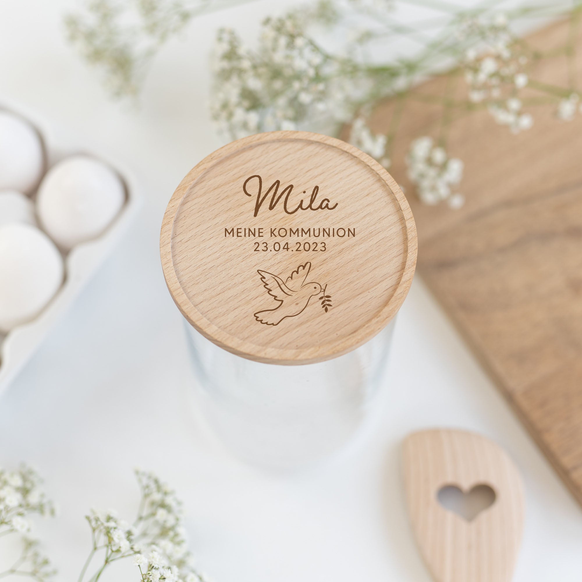 Personalisiertes Vorratsglas | Taube