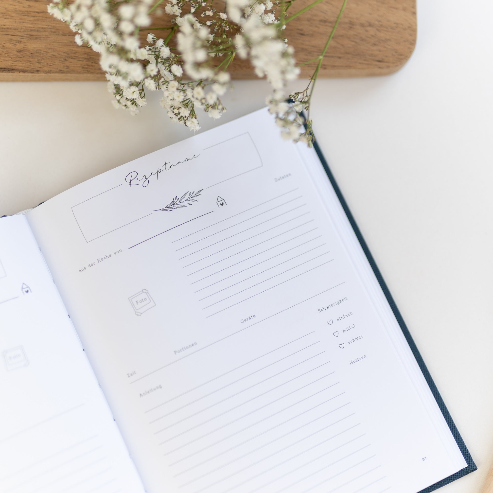 Rezeptbuch A5 | Blue Linen