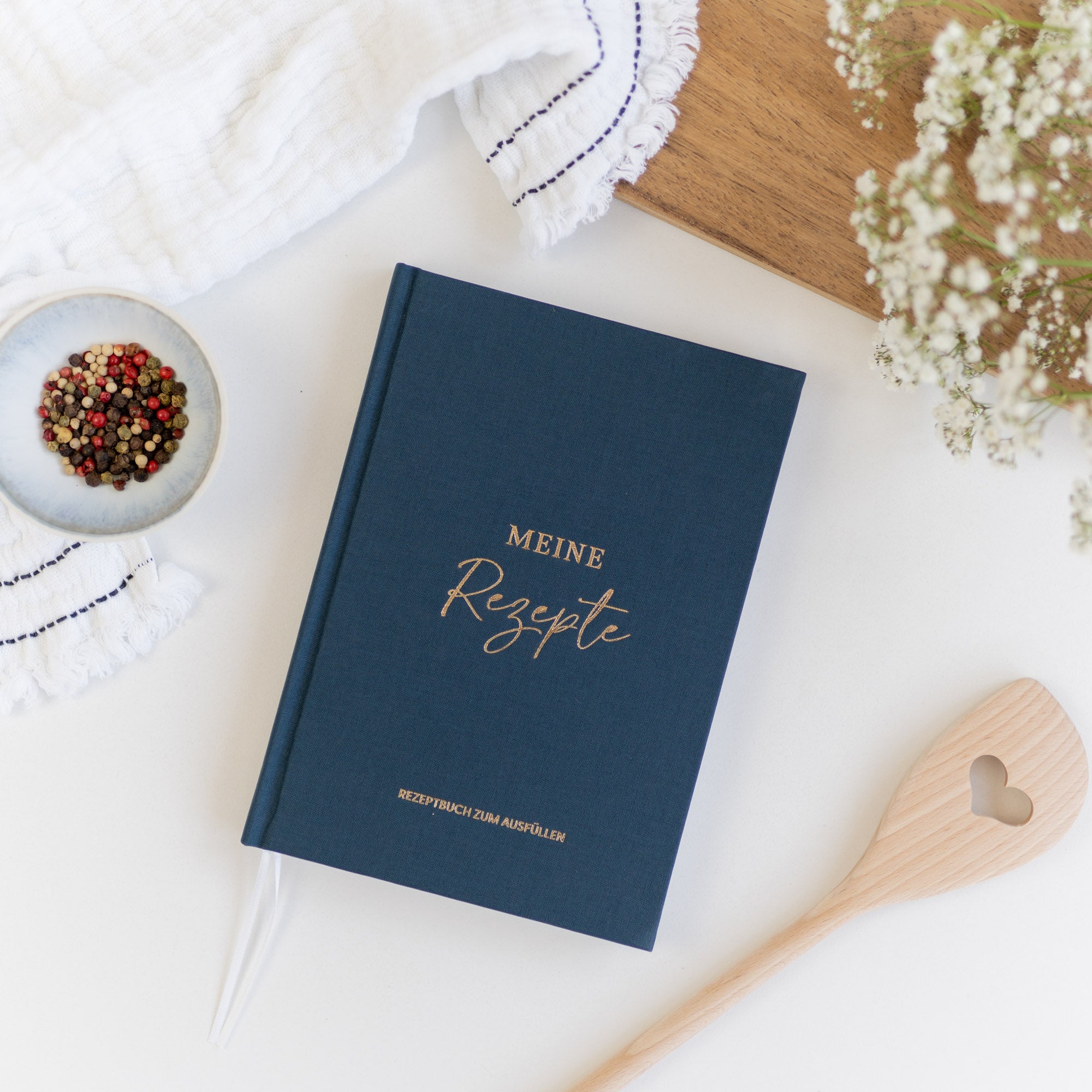 Rezeptbuch A5 | Blue Linen