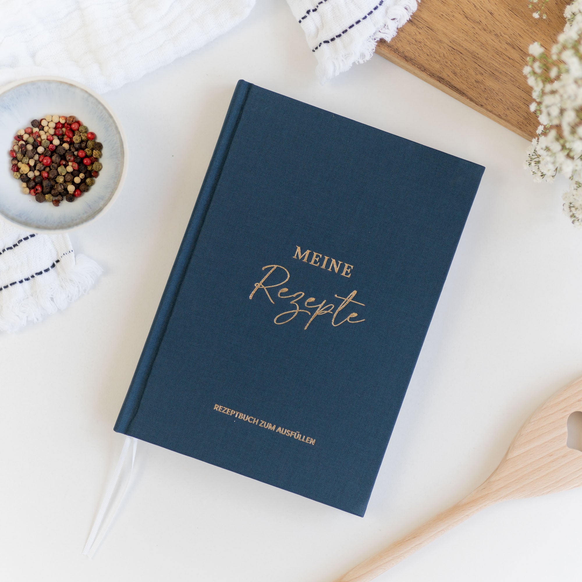 Rezeptbuch A5 | Blue Linen