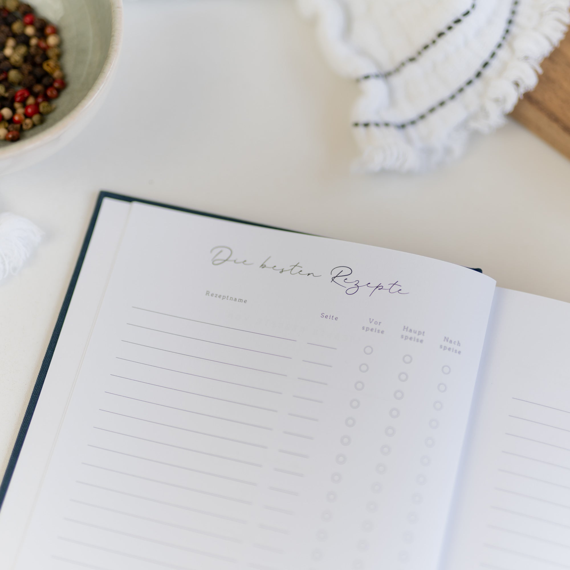 Rezeptbuch A5 | Blue Linen