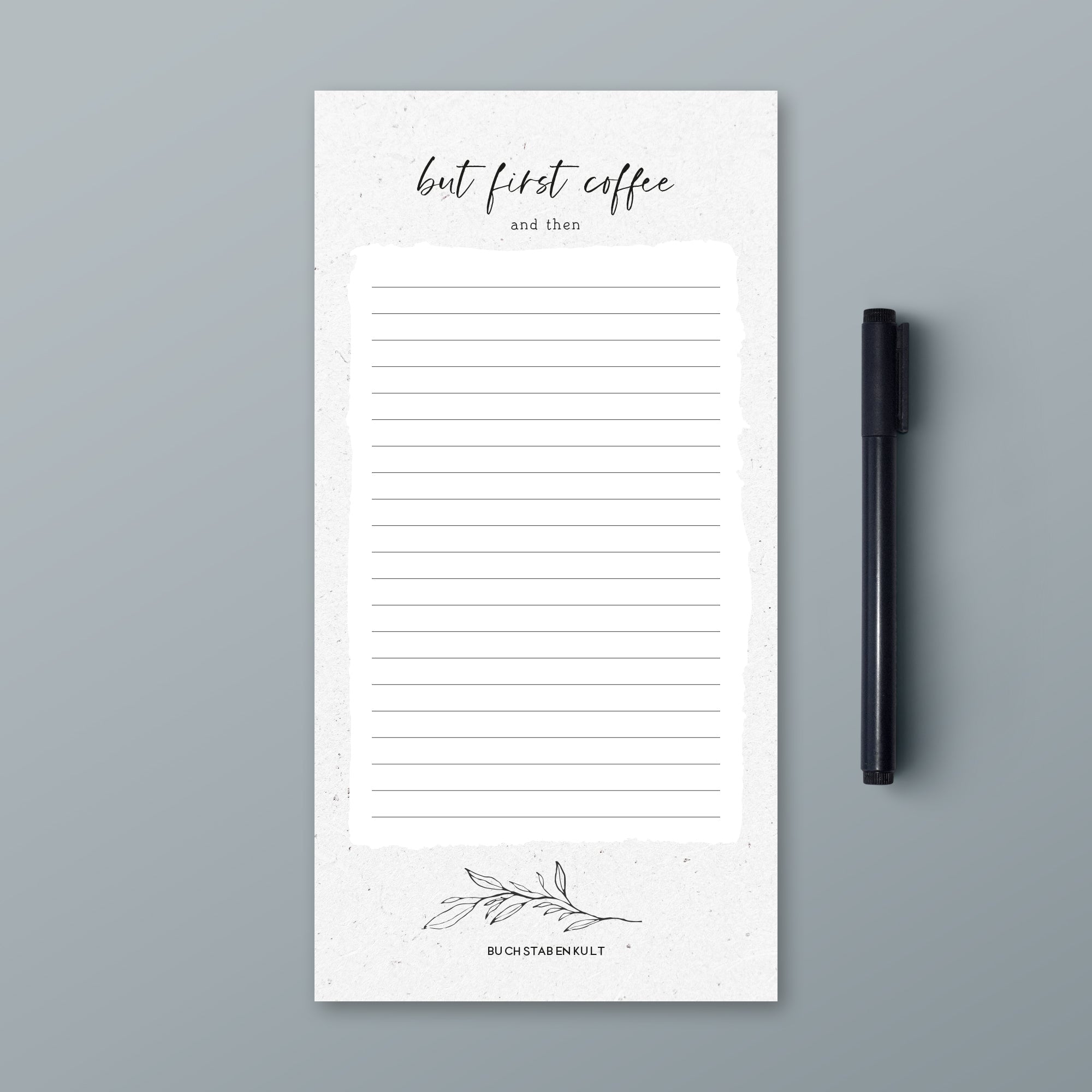 Block A5 lang | Einkaufsliste | But first coffee