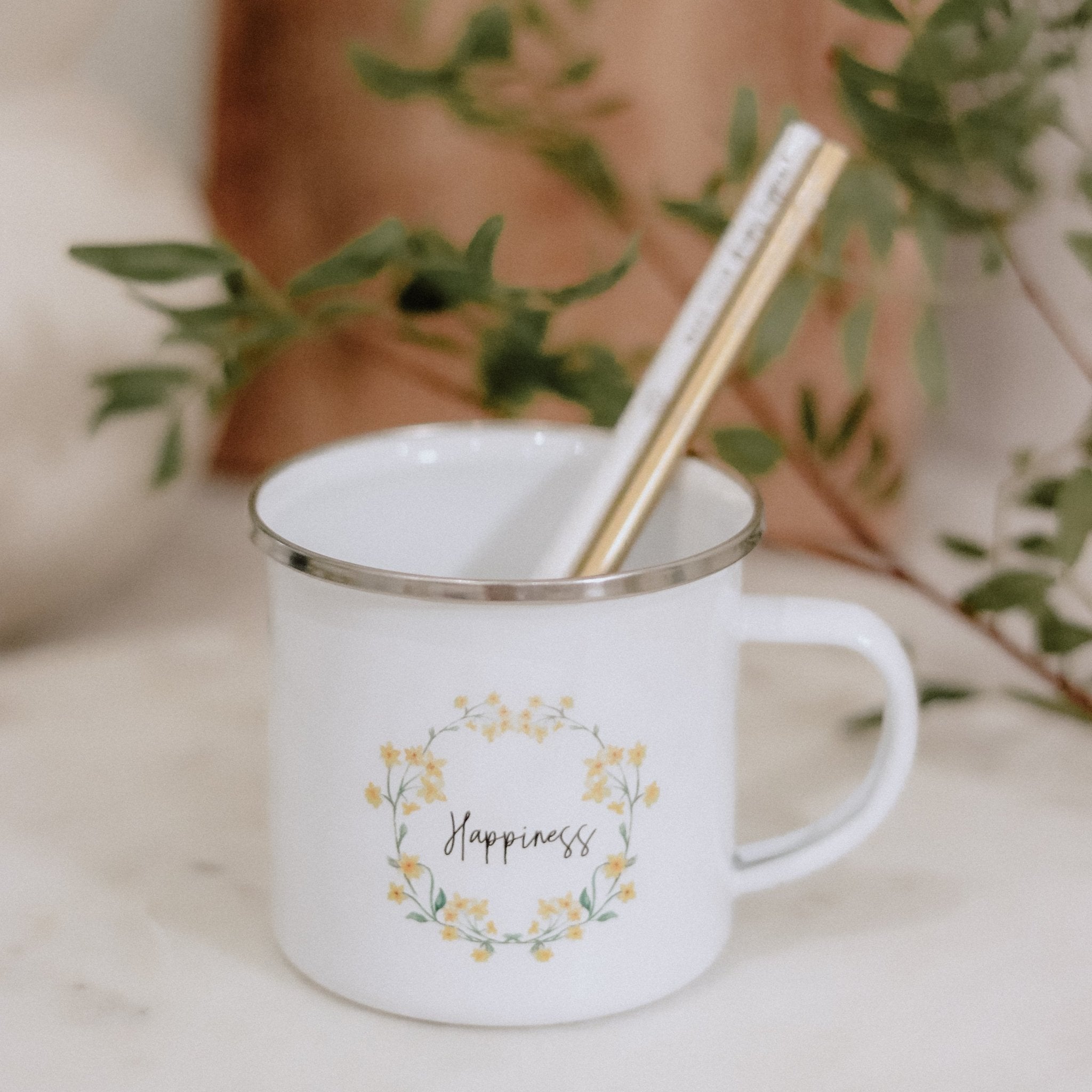 Emailletasse | Happiness