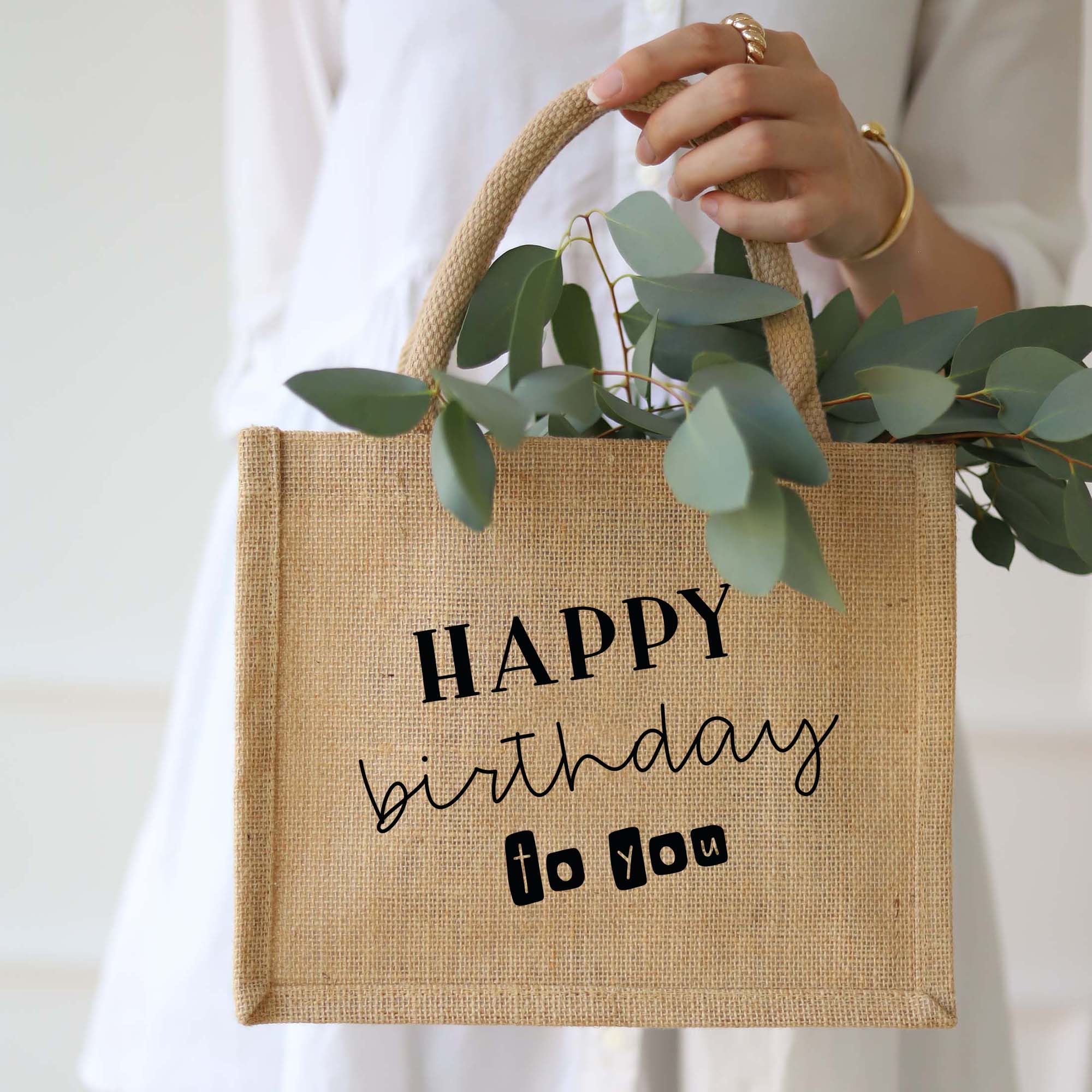 Geschenktasche Natur | Happy Birthday