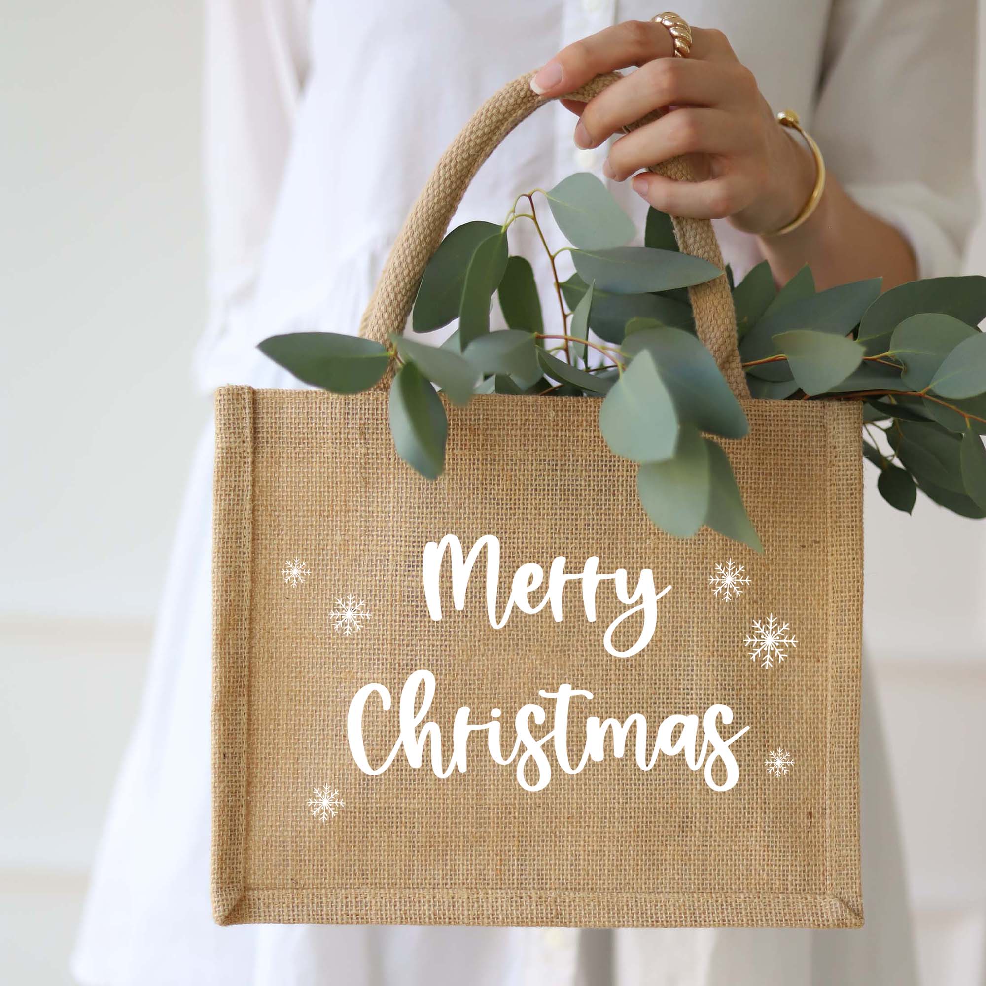 Geschenktasche Natur | Merry Christmas