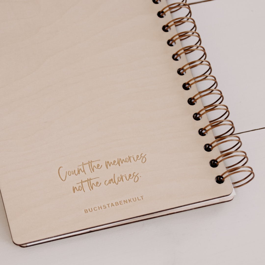 Holzbuch Rezeptbuch | Pünktchen