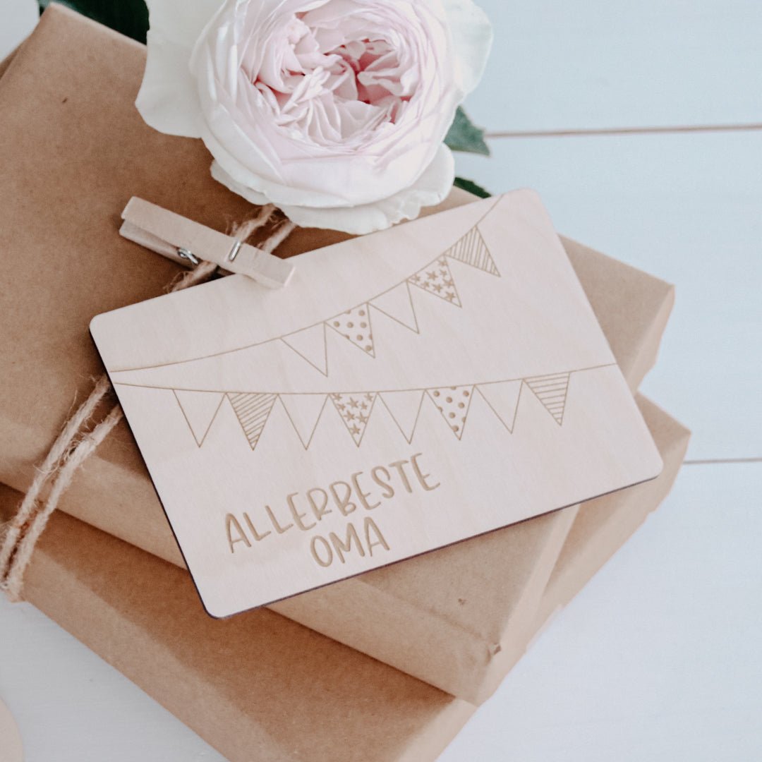 Holzkarte | Allerbeste Oma