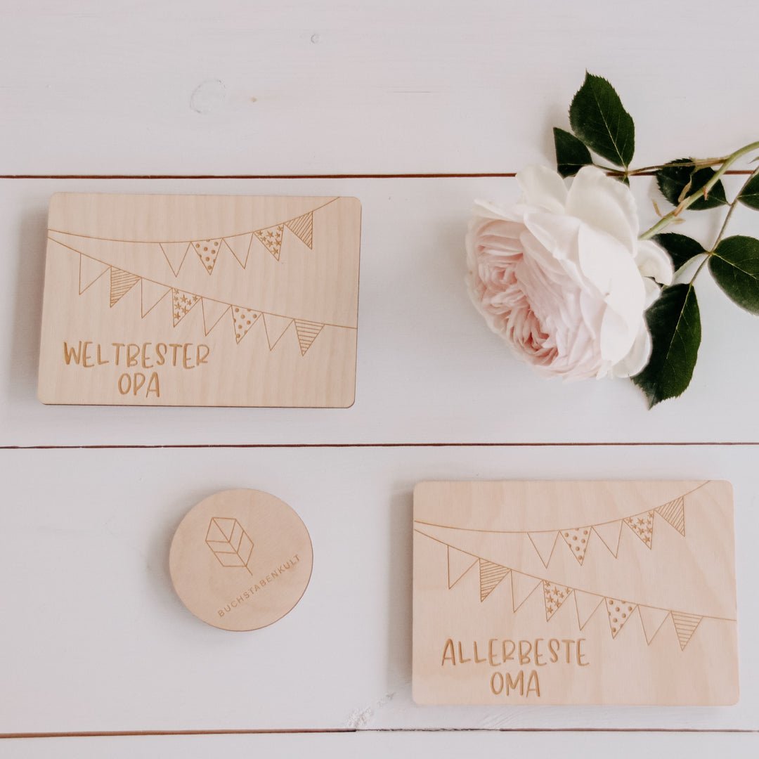 Holzkarte | Allerbeste Oma